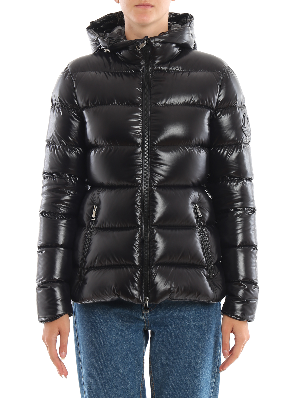 black quilted puffer jacket