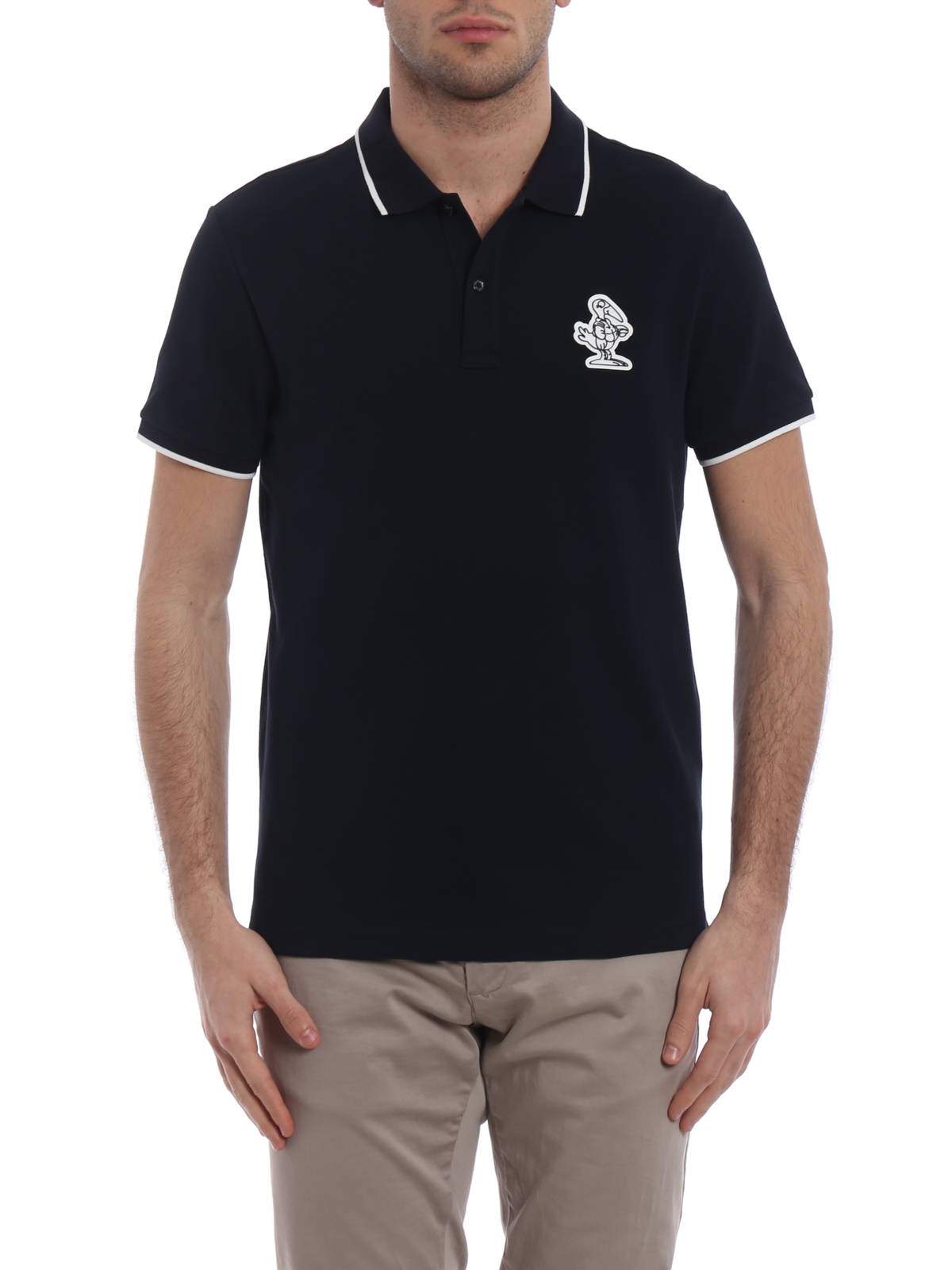 Moncler - Duck patch cotton polo shirt 