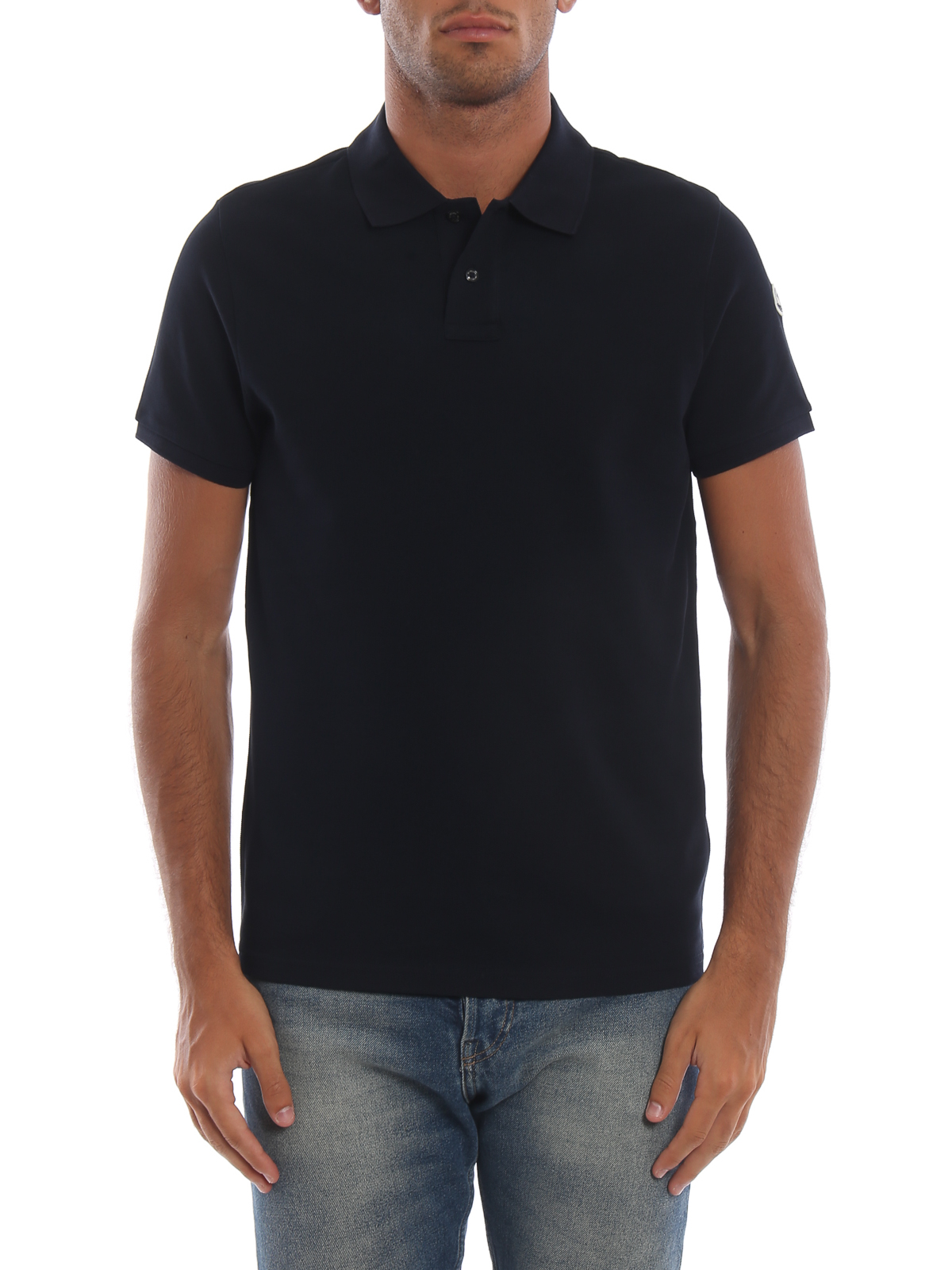 short sleeve black polo