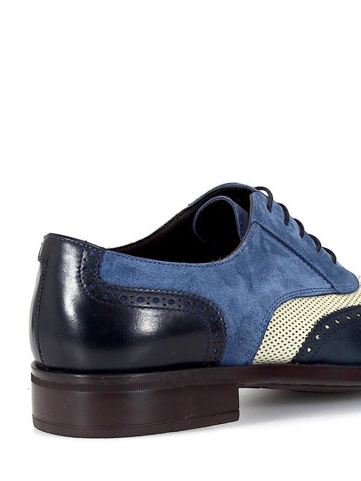 Moreschi - Oxford in suede e pelle tricolore - scarpe stringate - 42160