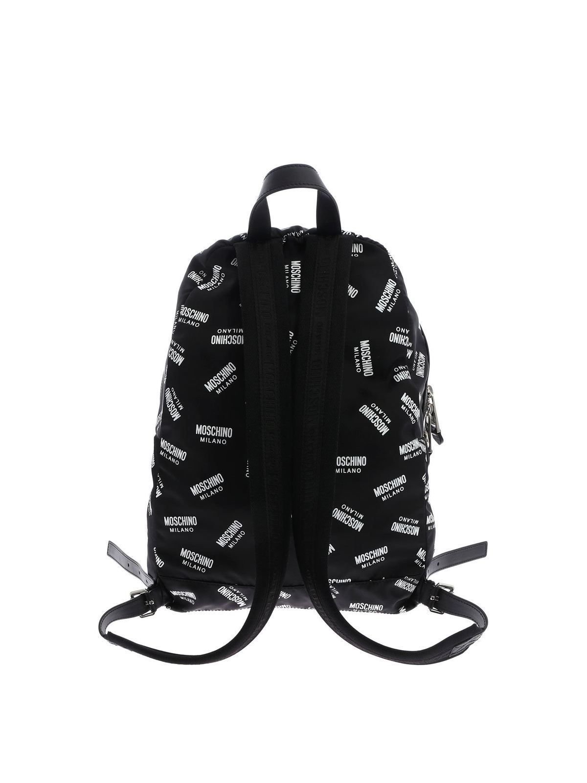 Backpacks Moschino - Moschino printed backpack in black - 760282031555