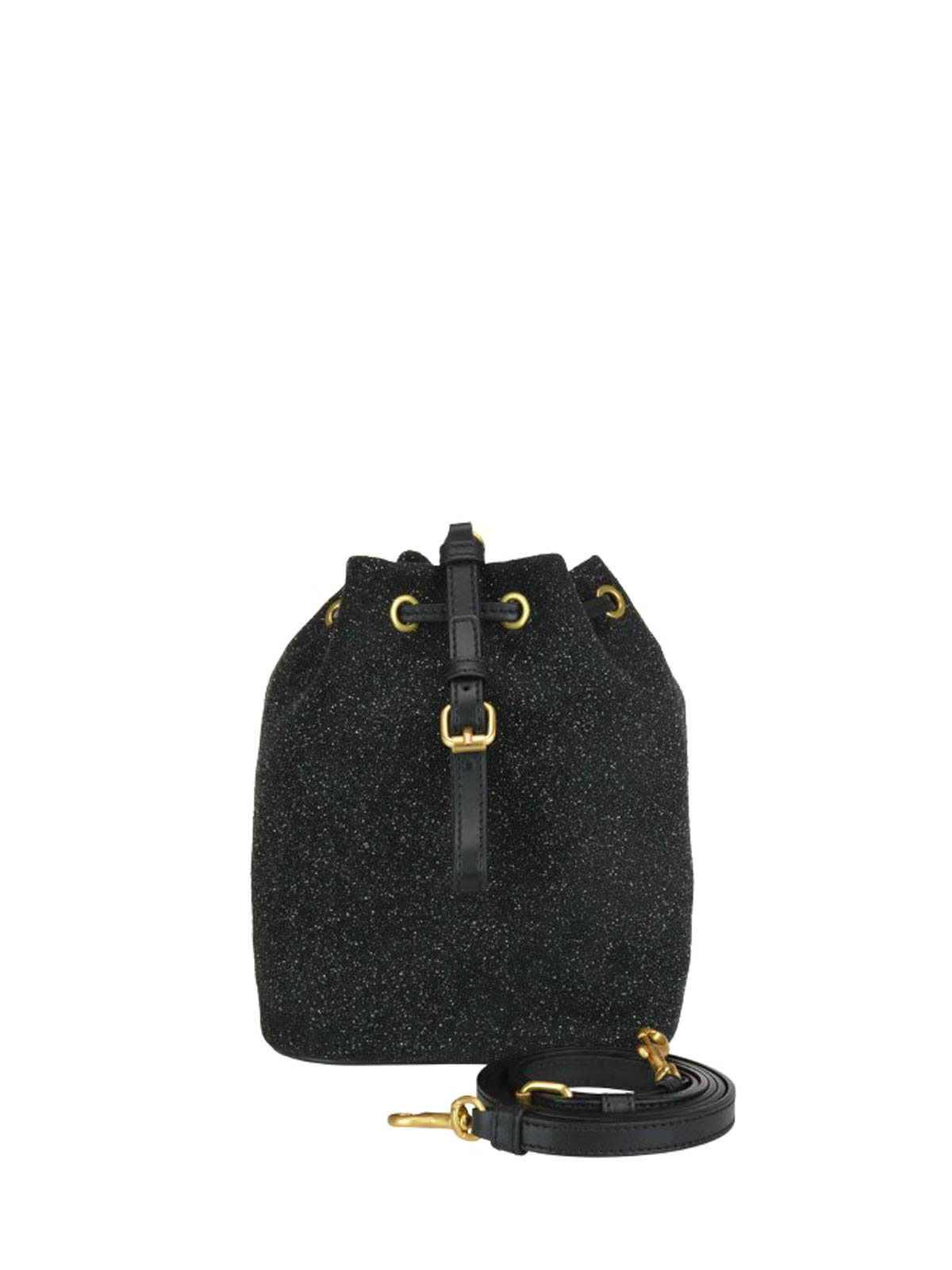 moschino black bucket bag