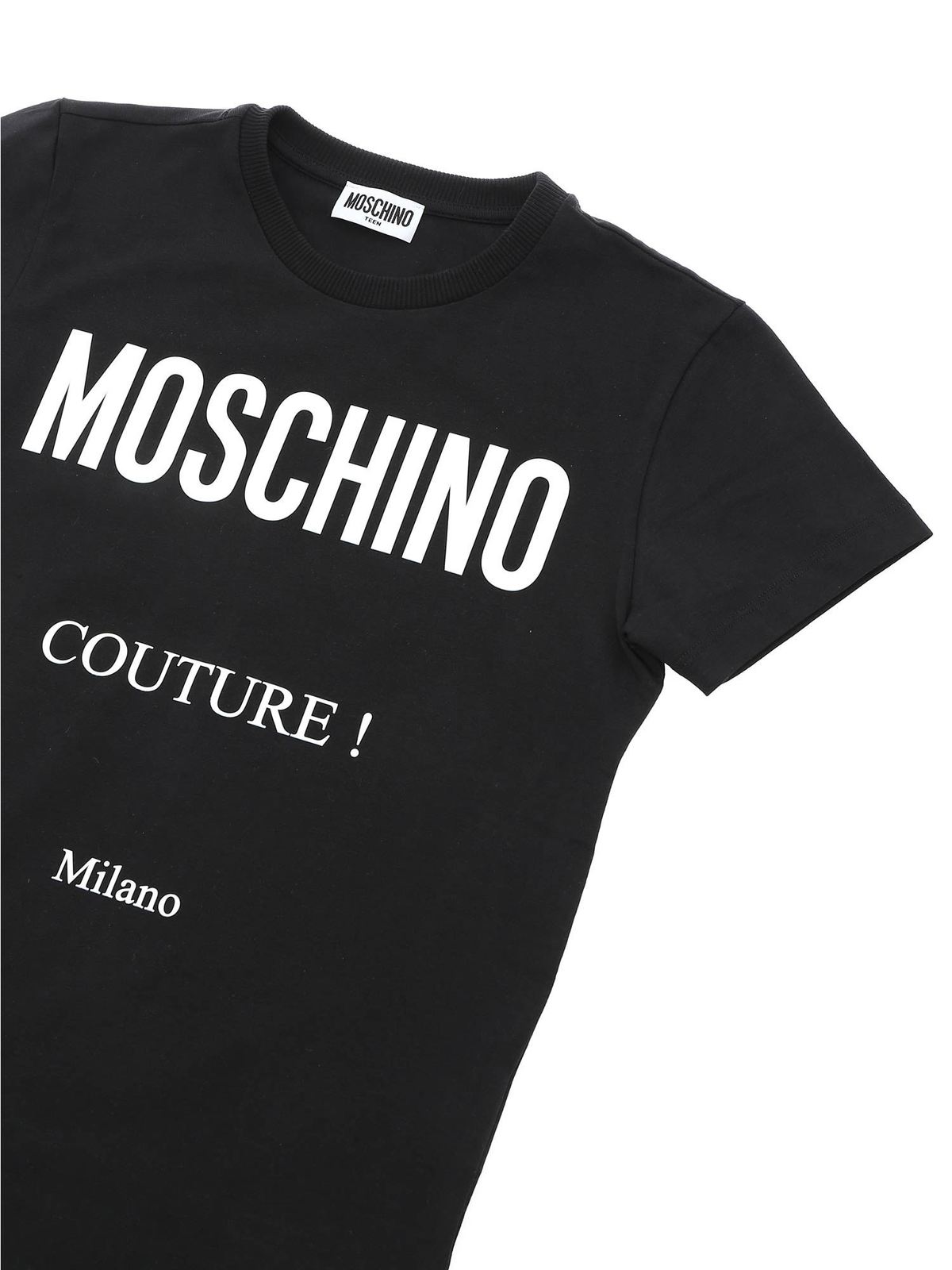 black and white moschino t shirt
