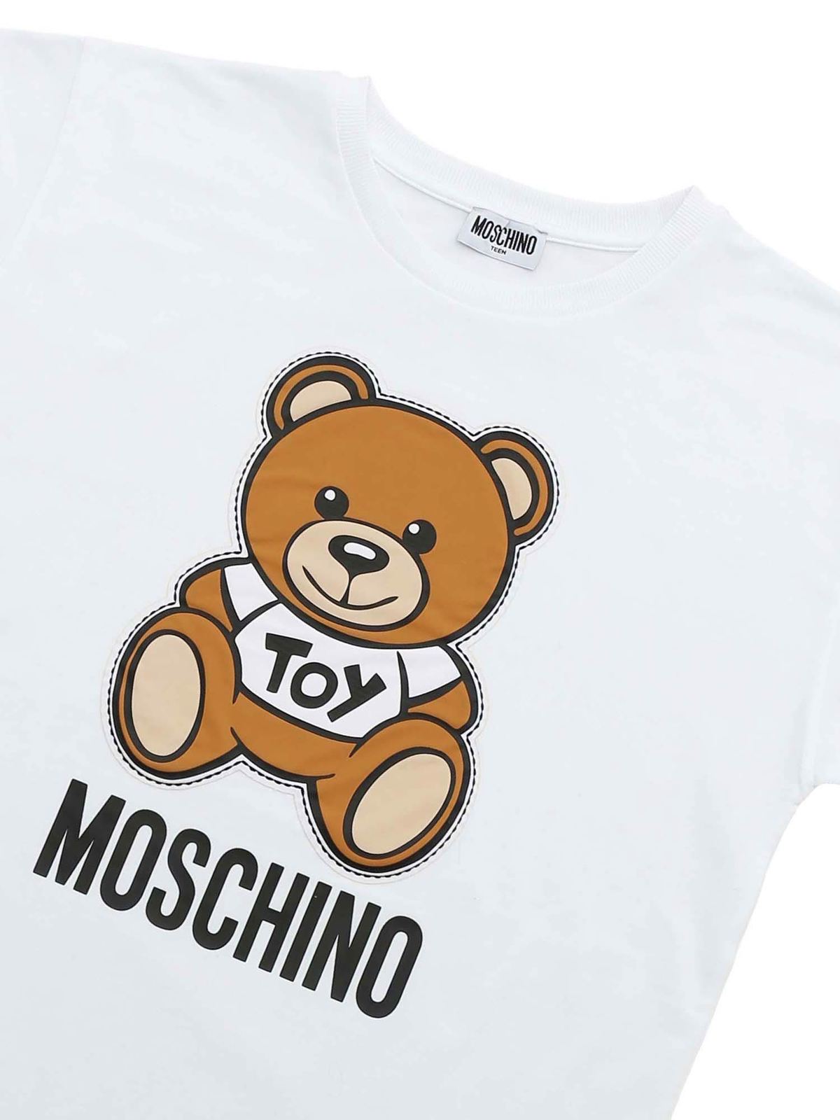 T-shirts Moschino Kids - Teddy Bear patch T-shirt in white ...
