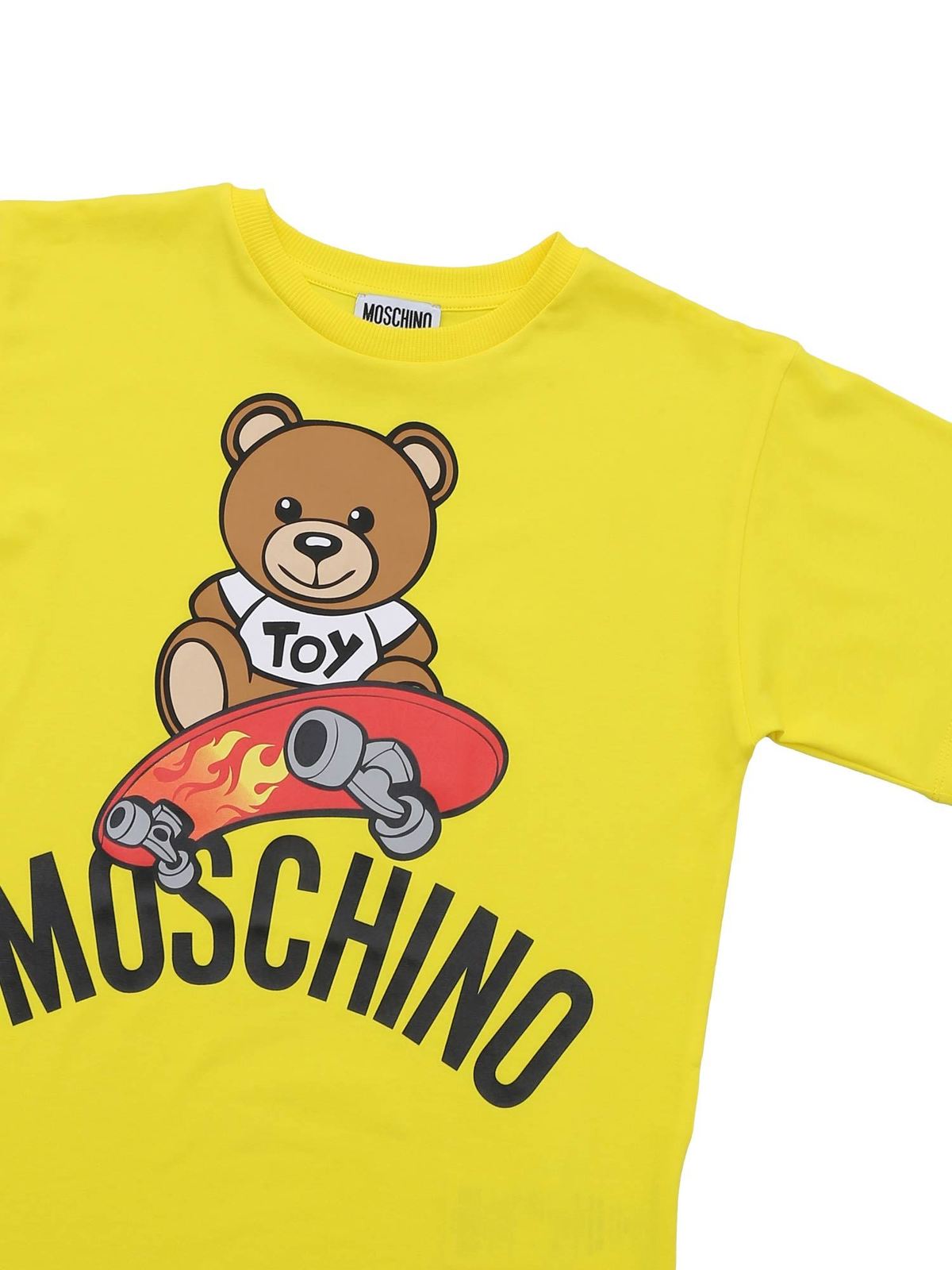 Teddy Bear Skateboarder T-shirt in yellow