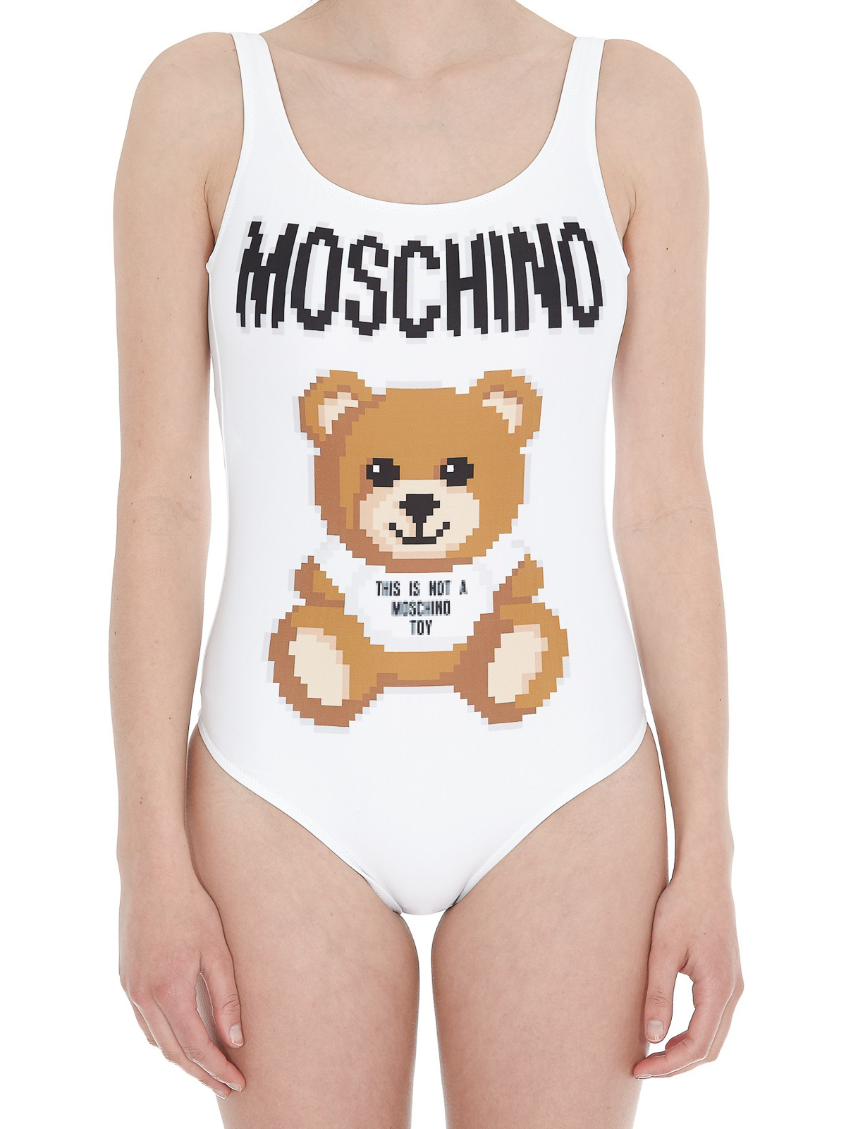One-piece Moschino - Teddy Bear pixel print one-piece swimsuit 