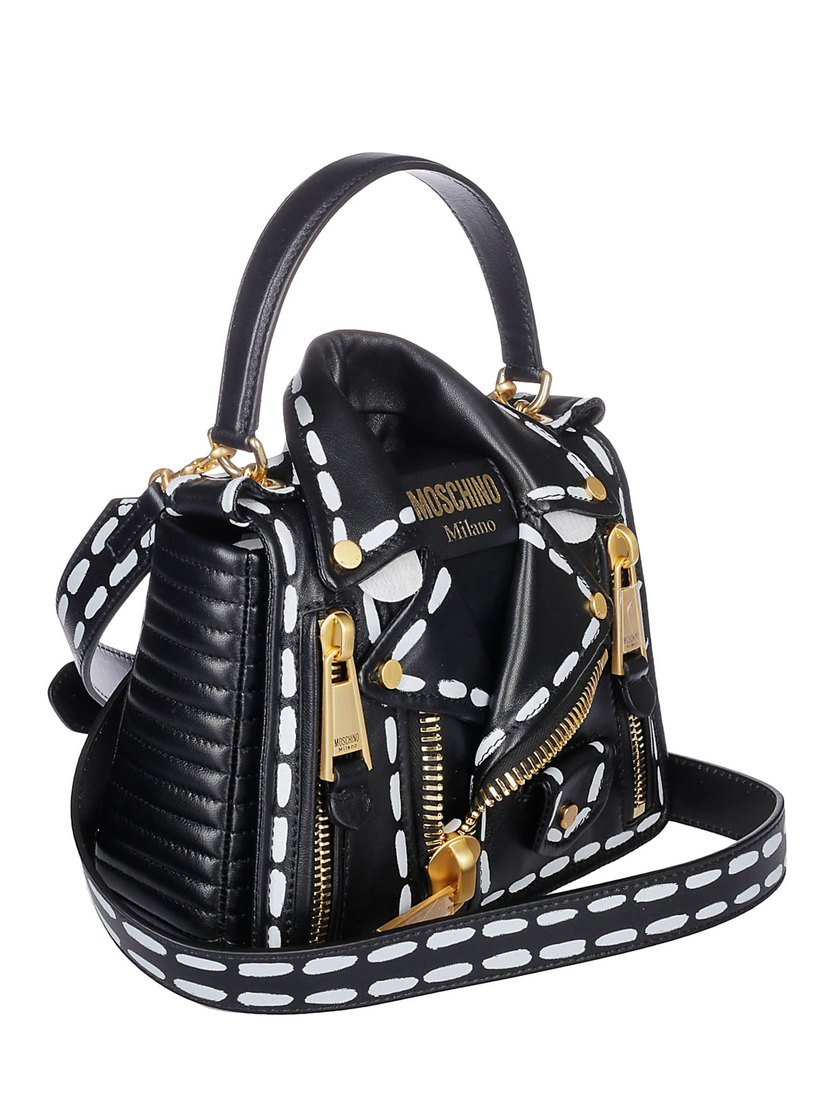 Shoulder bags Moschino - Biker Bag in printed nappa leather 