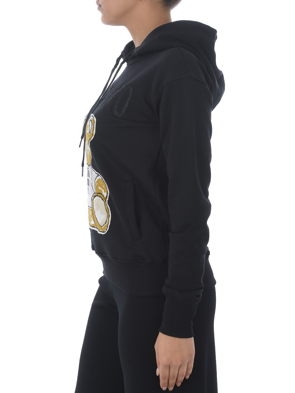 moschino bear hoodie women's