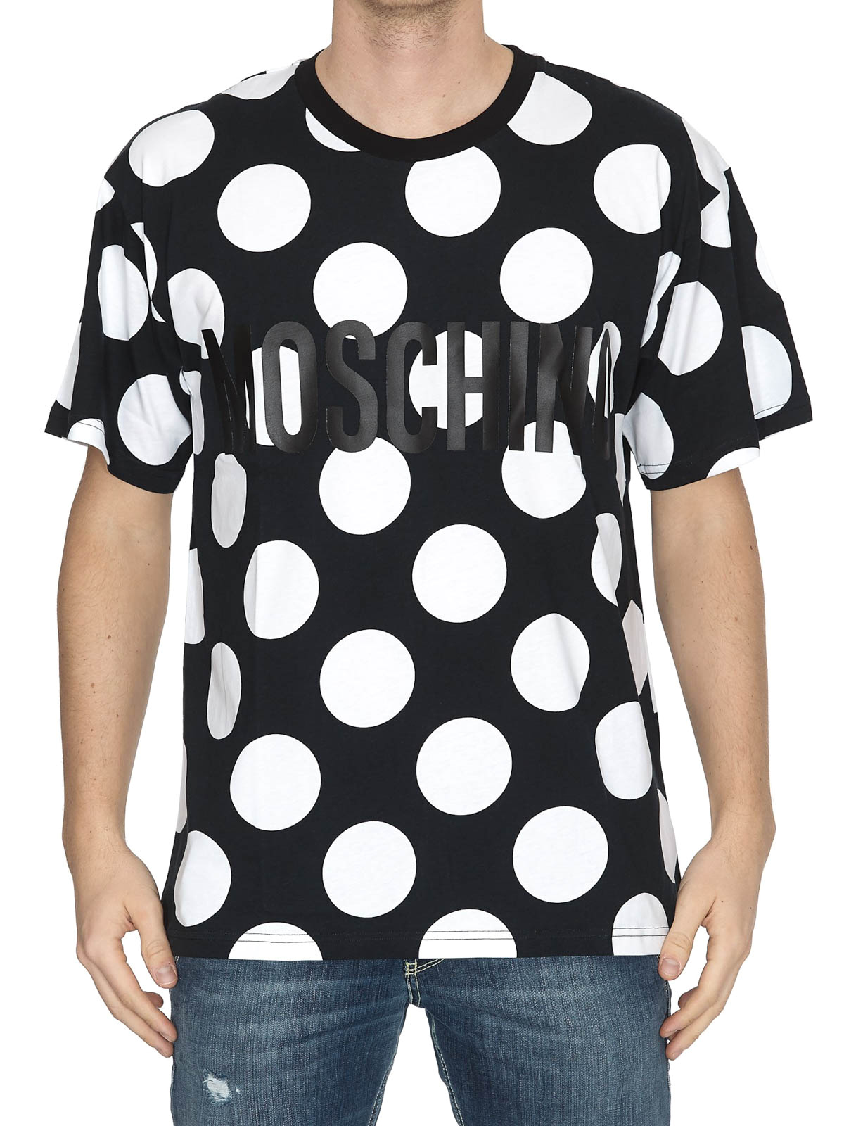 Moschino - Polka dot T-shirt with logo 
