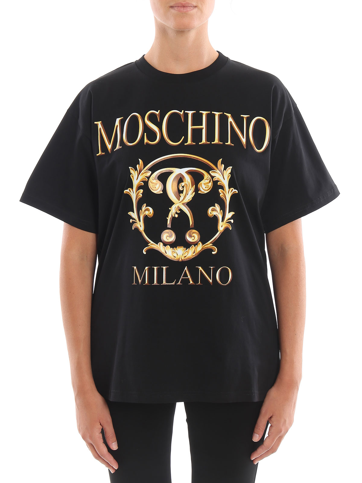 T-shirts Moschino - Roman Double Question Mark print T-shirt - 71855401555