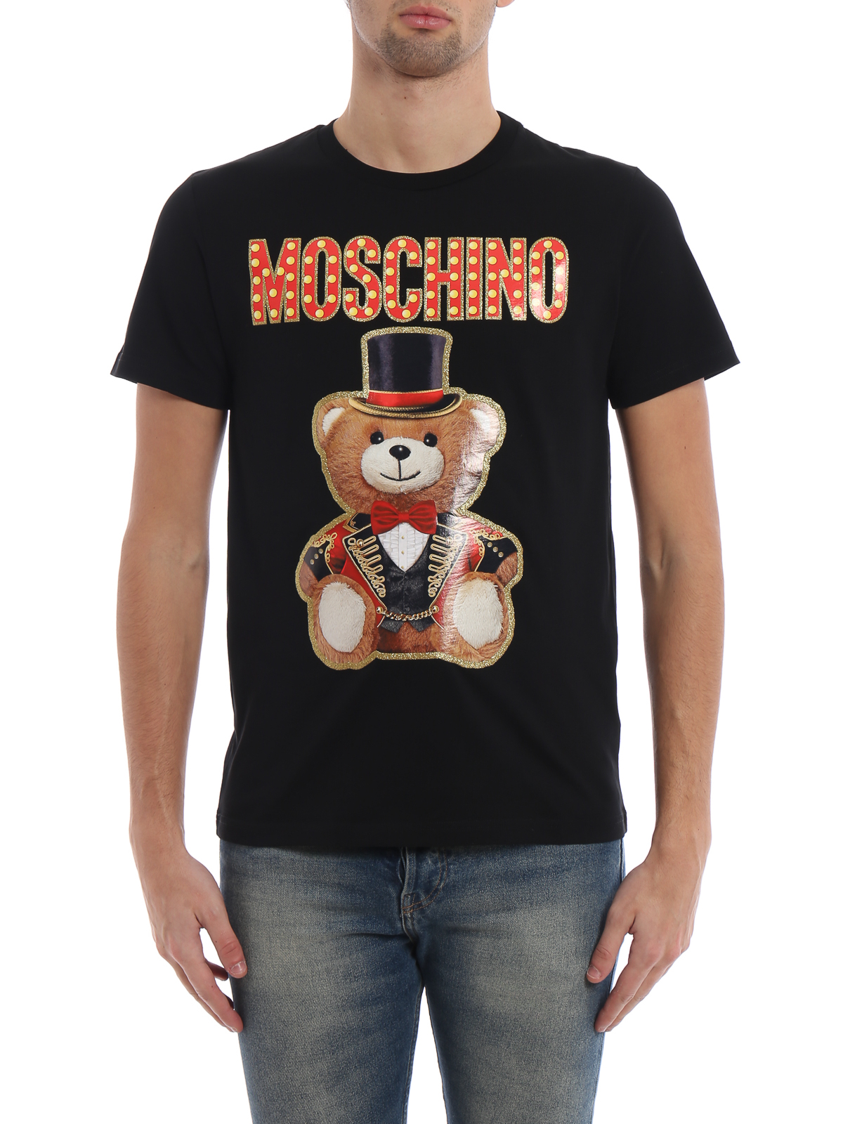T-shirts Moschino - Teddy Bear black cotton T-shirt - V07082401555