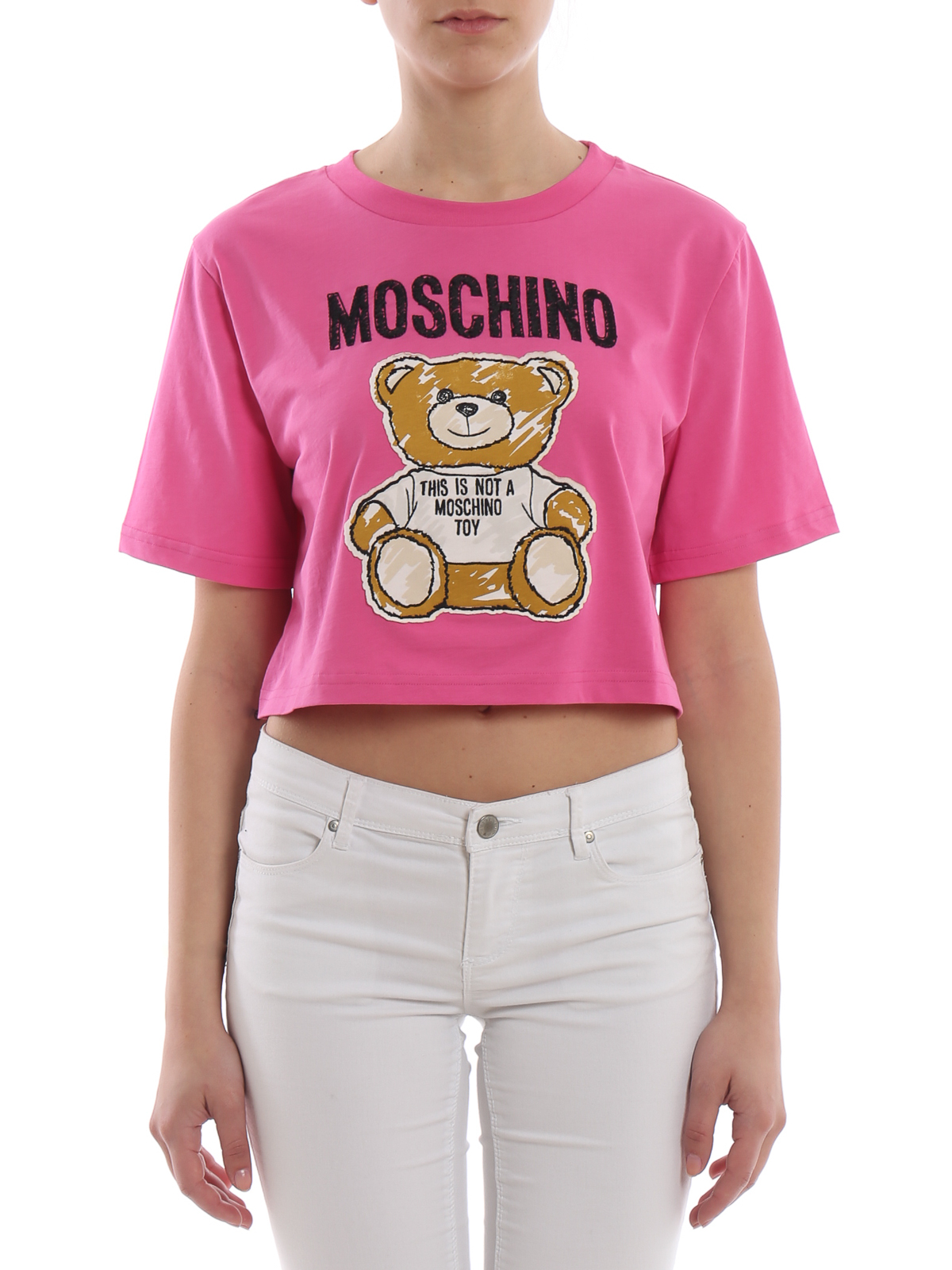 moschino cropped t shirt