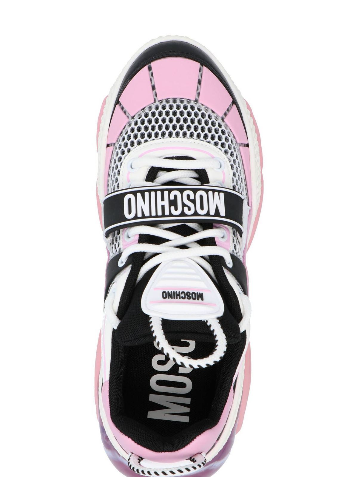 pink moschino trainers