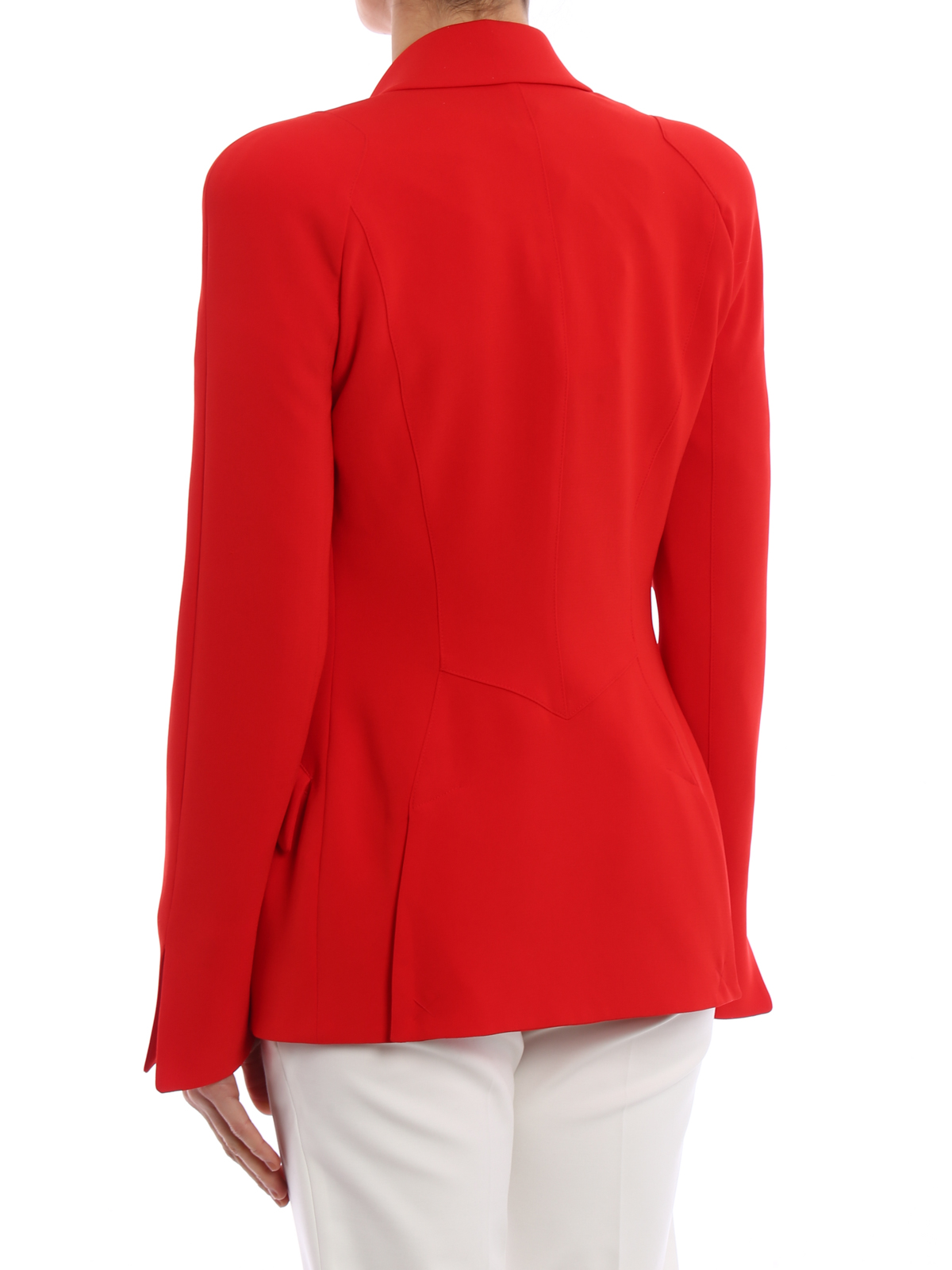 red jersey blazer