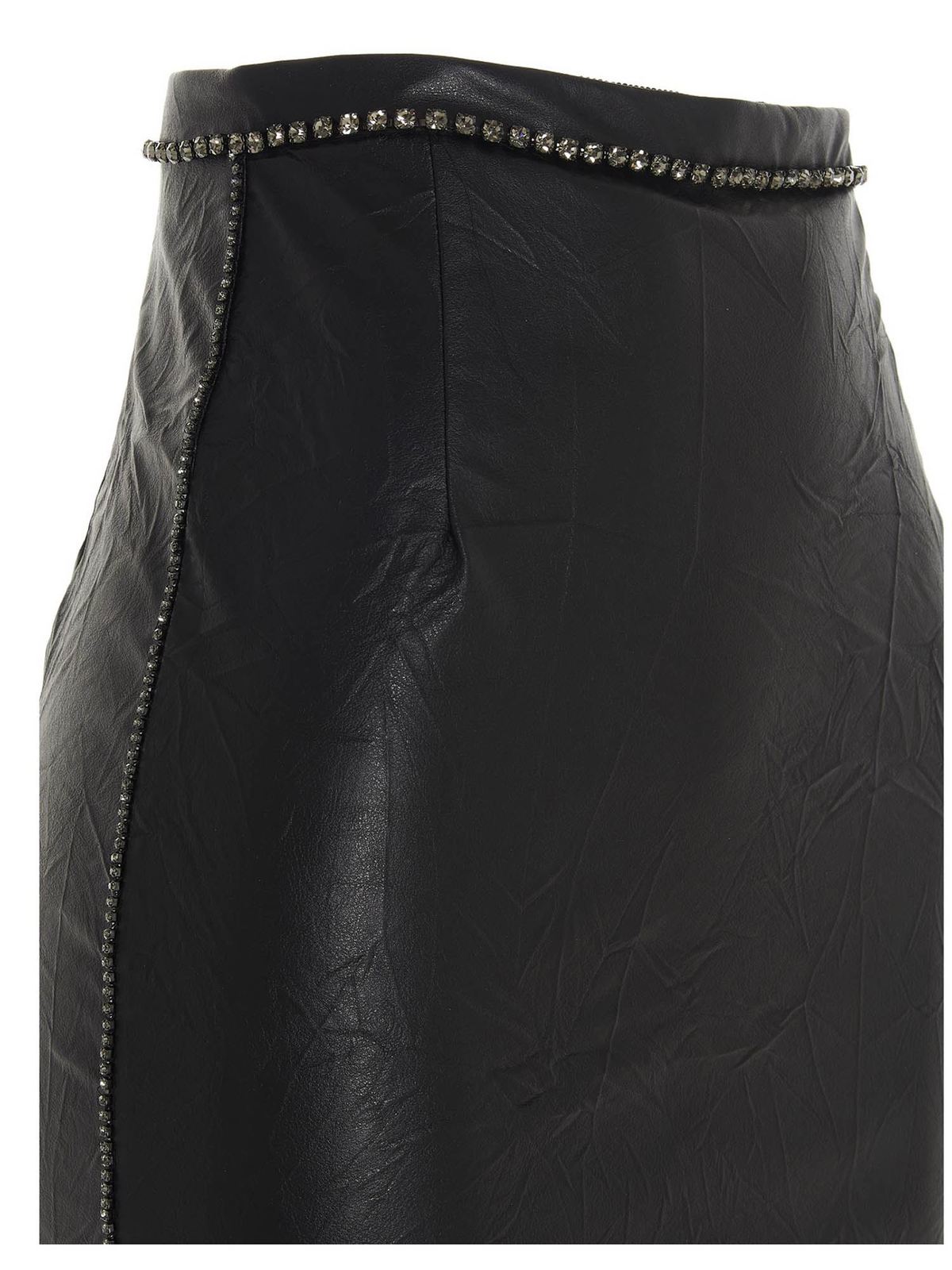 Knee length skirts & Midi N°21 - Rhinestones crackle pencil skirt in ...