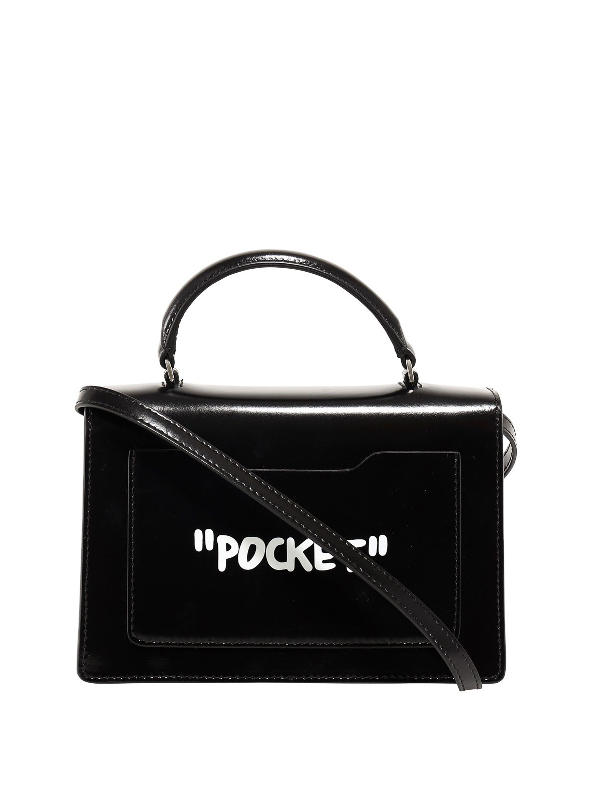 OffWhite Metal logo detailed leather bag cross body bags OWNA092E20LEA0011001