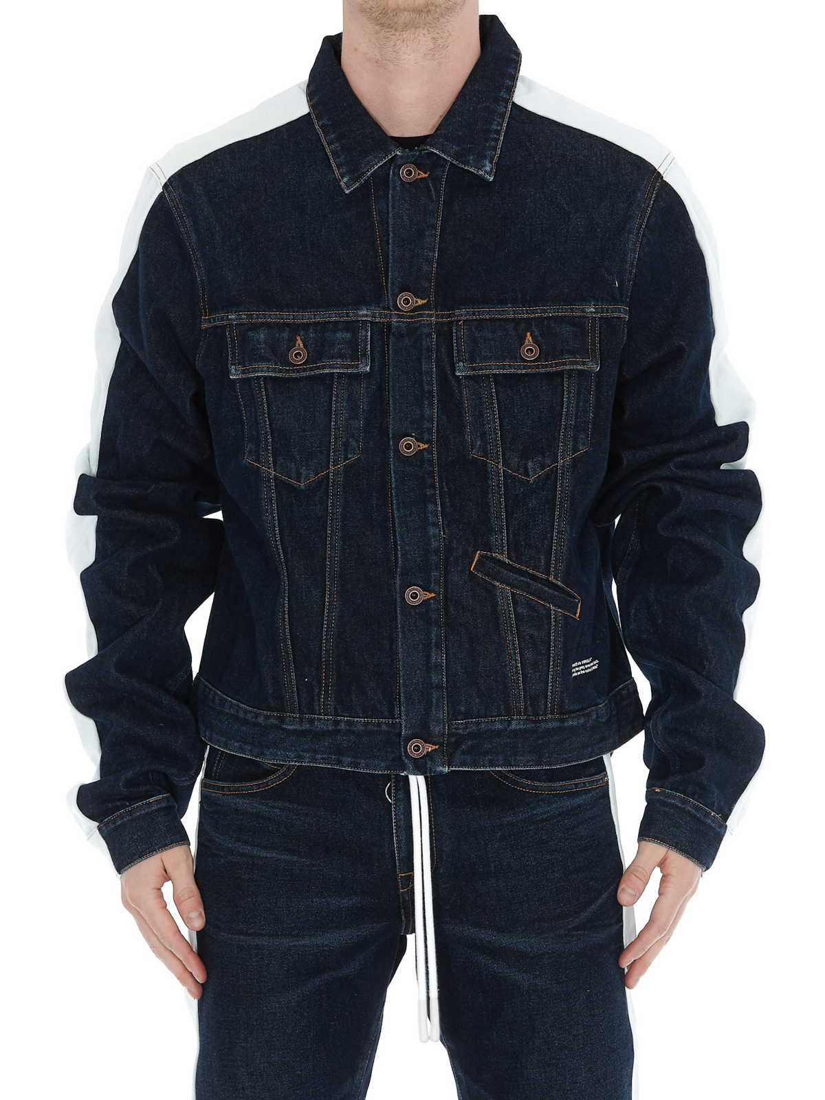 white cotton denim jacket