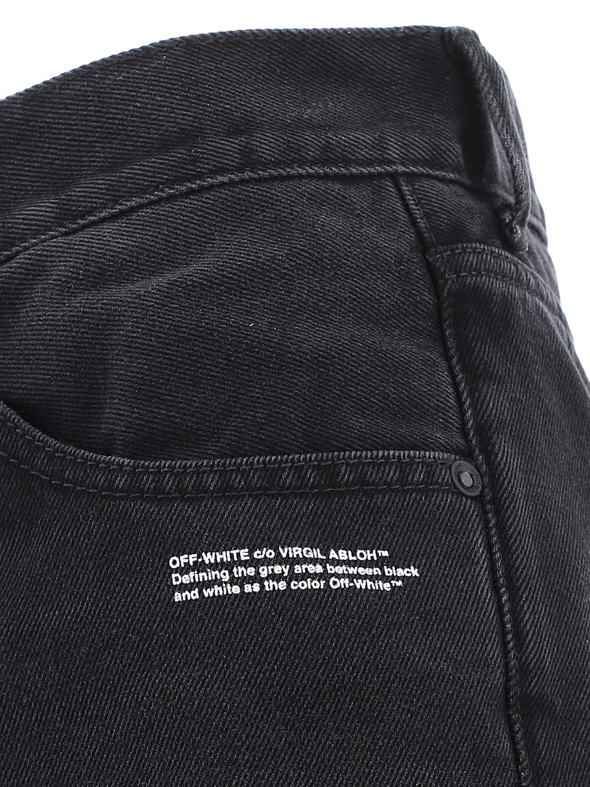 off white straight leg jeans