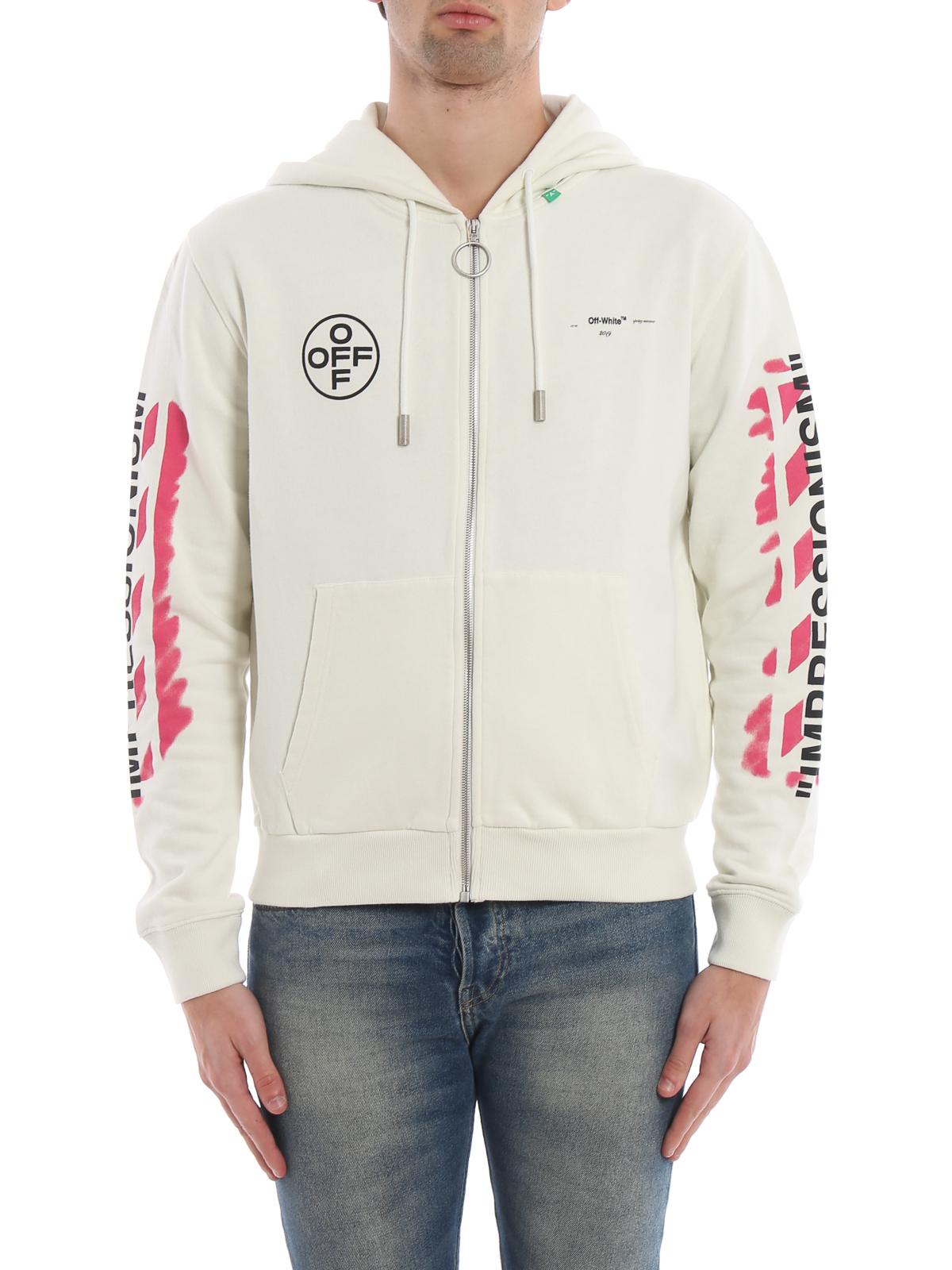 & Sweaters Off-White - Diag Stencil zip-up hoodie - OMBE001R190030150228