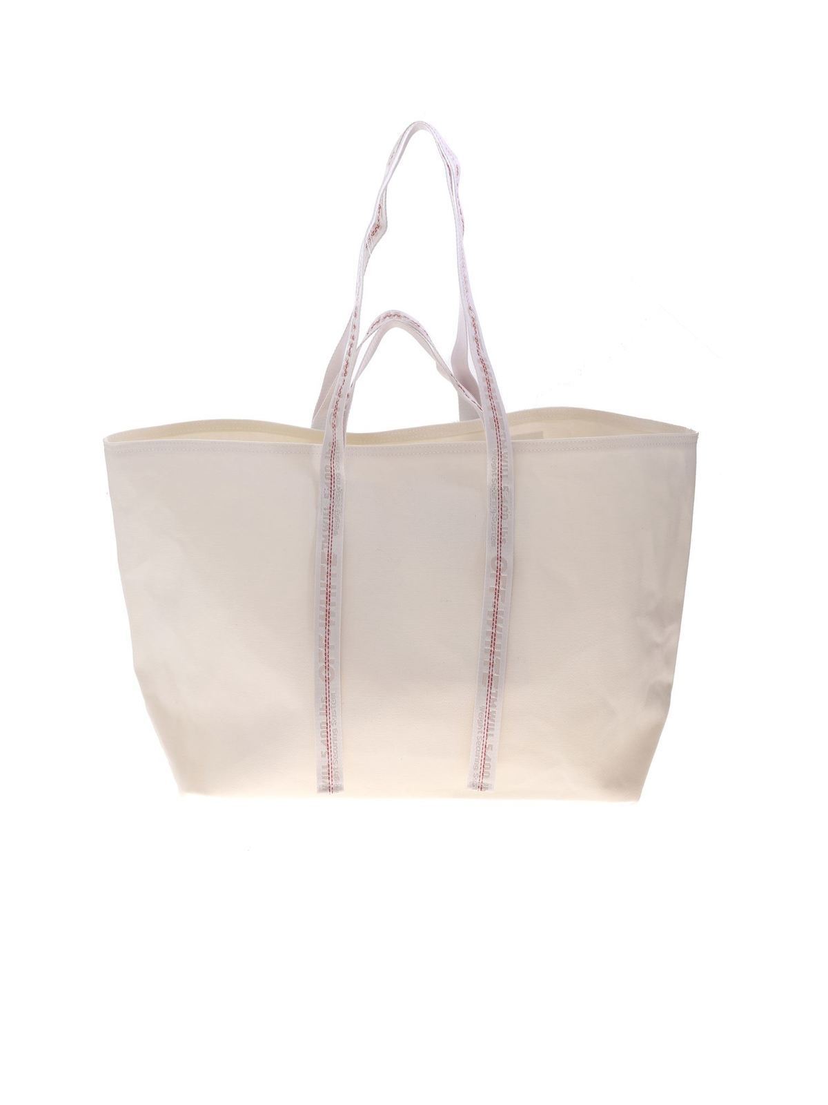 Totes bags Off-White - Canva Commerciale Tote shopper in white ...