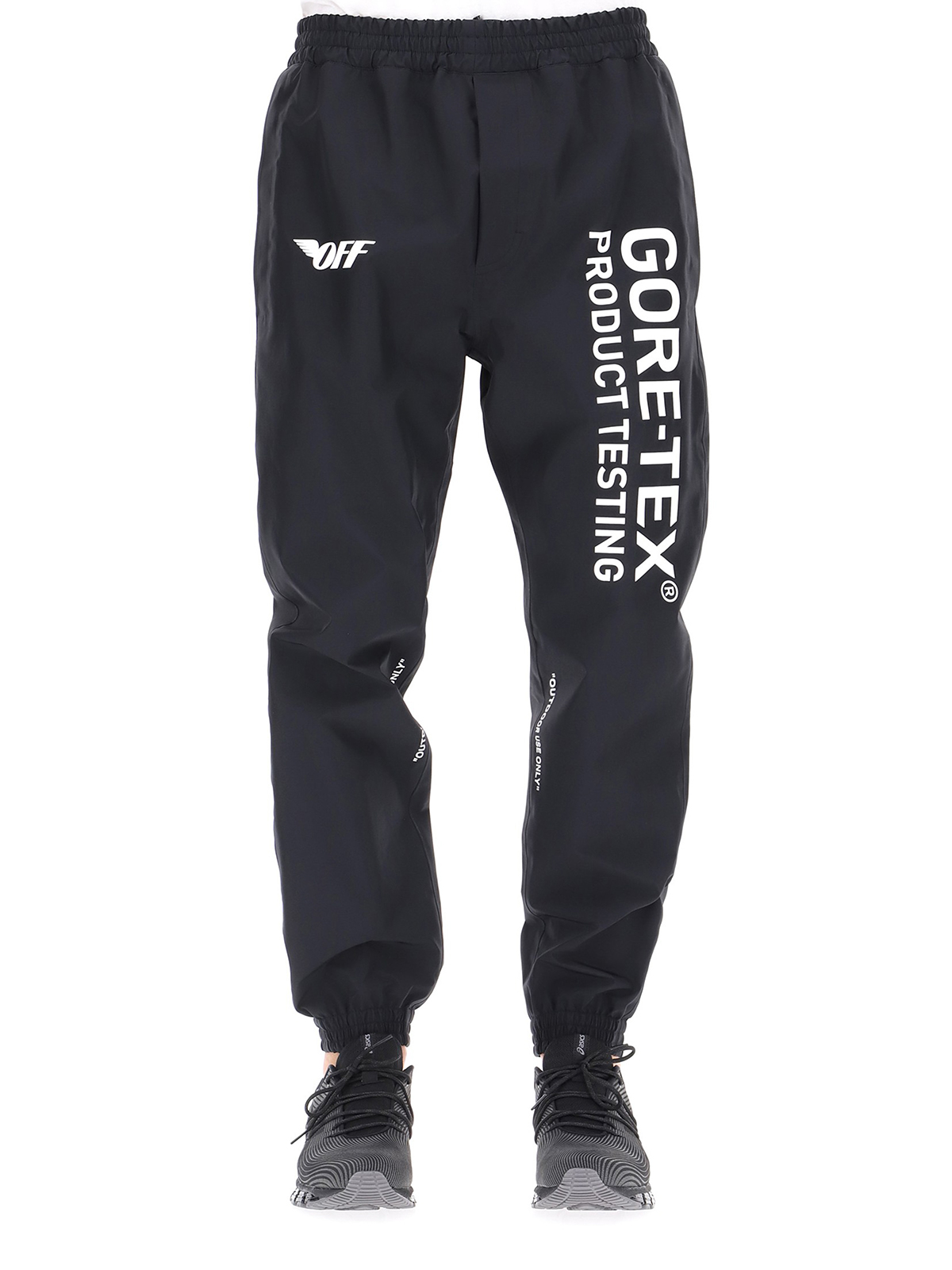 Instruct trap Basket Tracksuit bottoms Off-White - High-tech fabric trousers with lettering -  OMCA056F186560371001