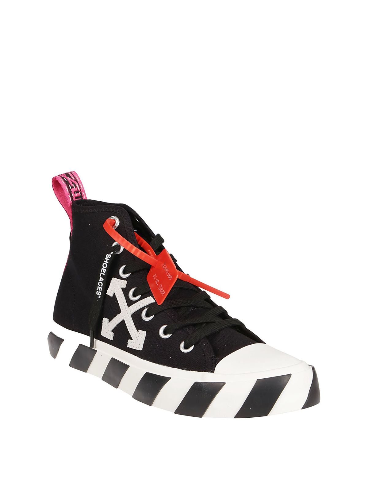 off white black canvas sneakers