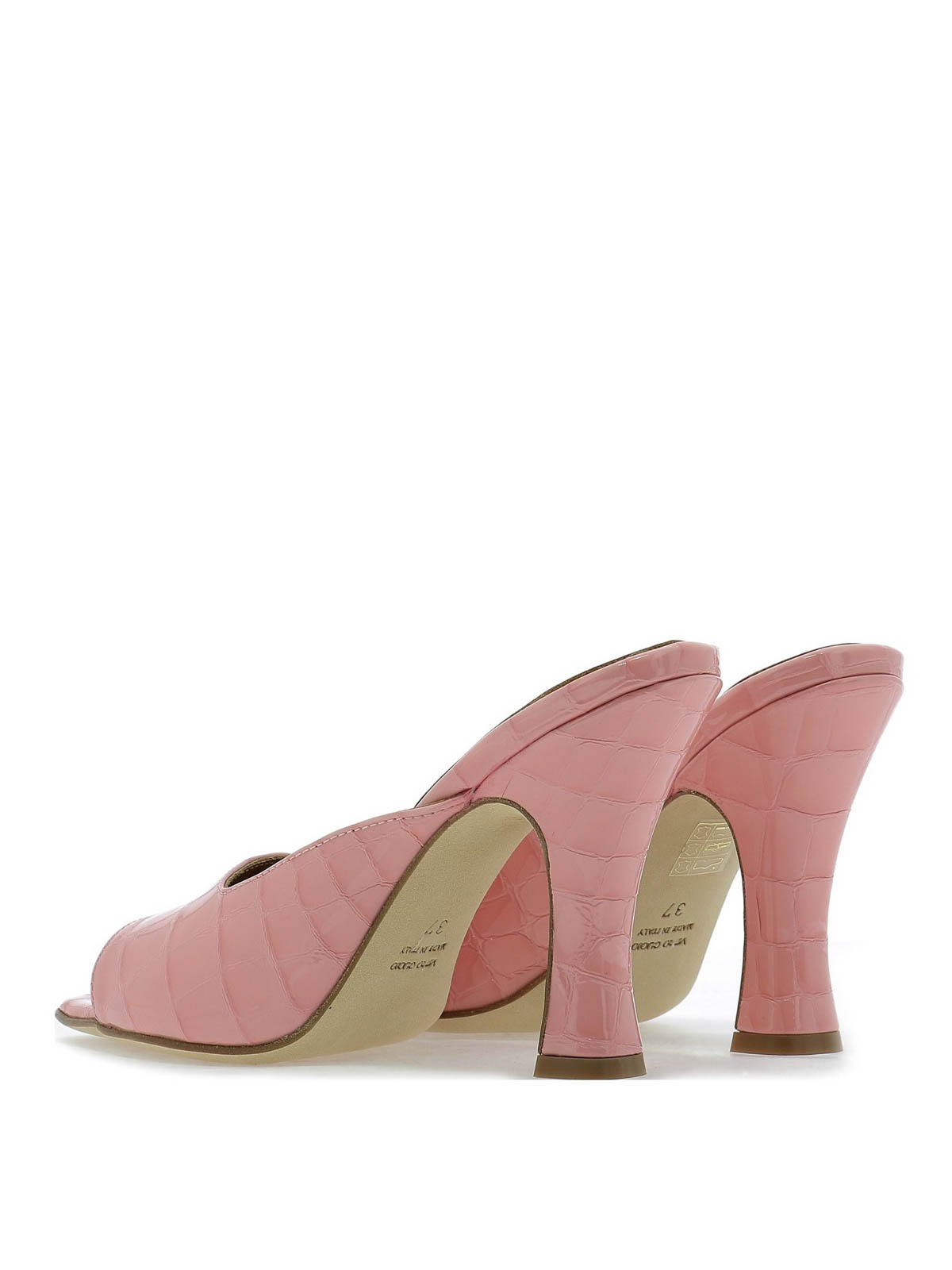 Mules shoes Paris Texas Coco print patent leather mules PX207XCLM2ROSA