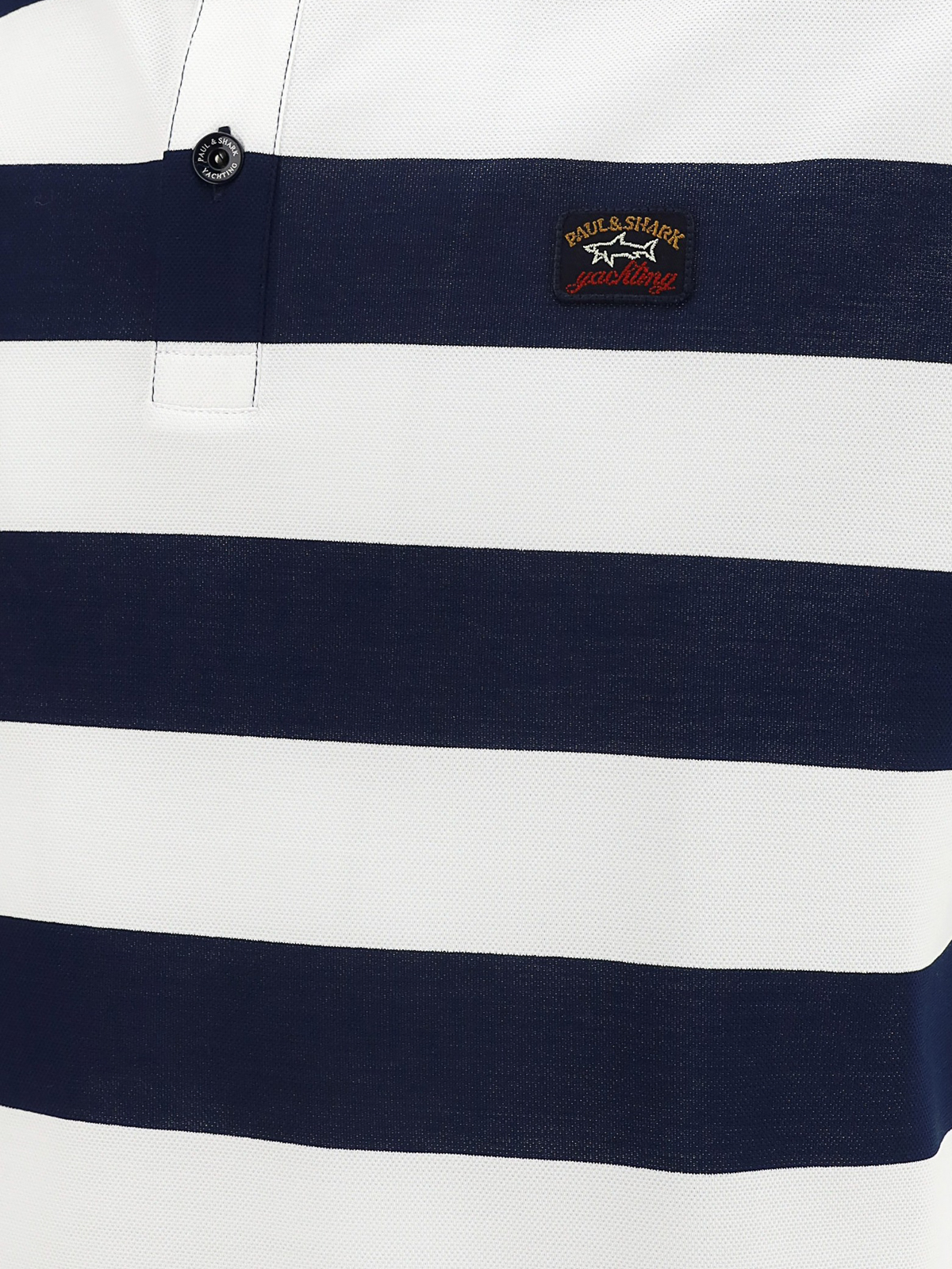 Polo shirts Paul & Shark - Logo patch striped cotton polo - C0P1012139