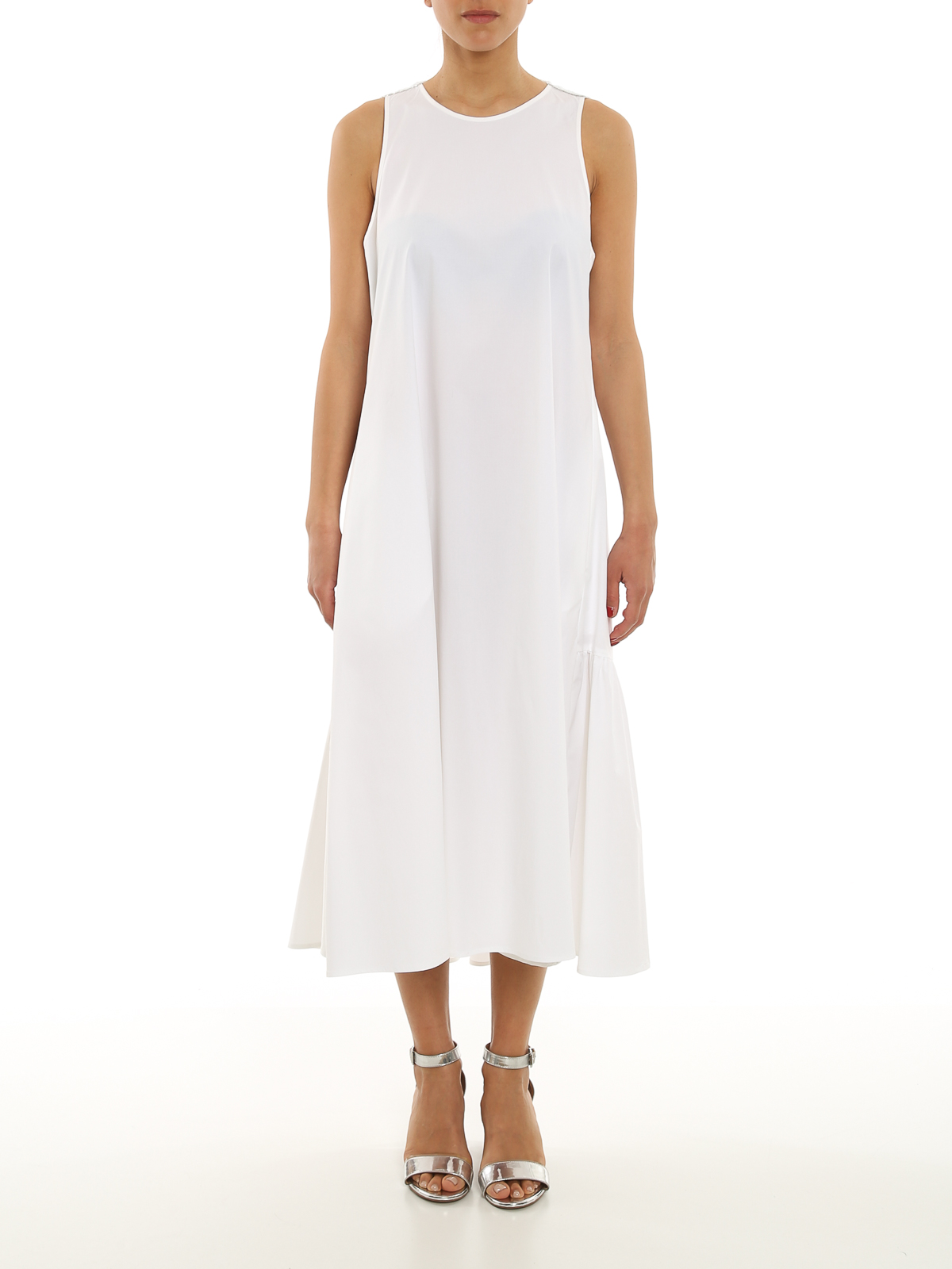 sleeveless poplin dress