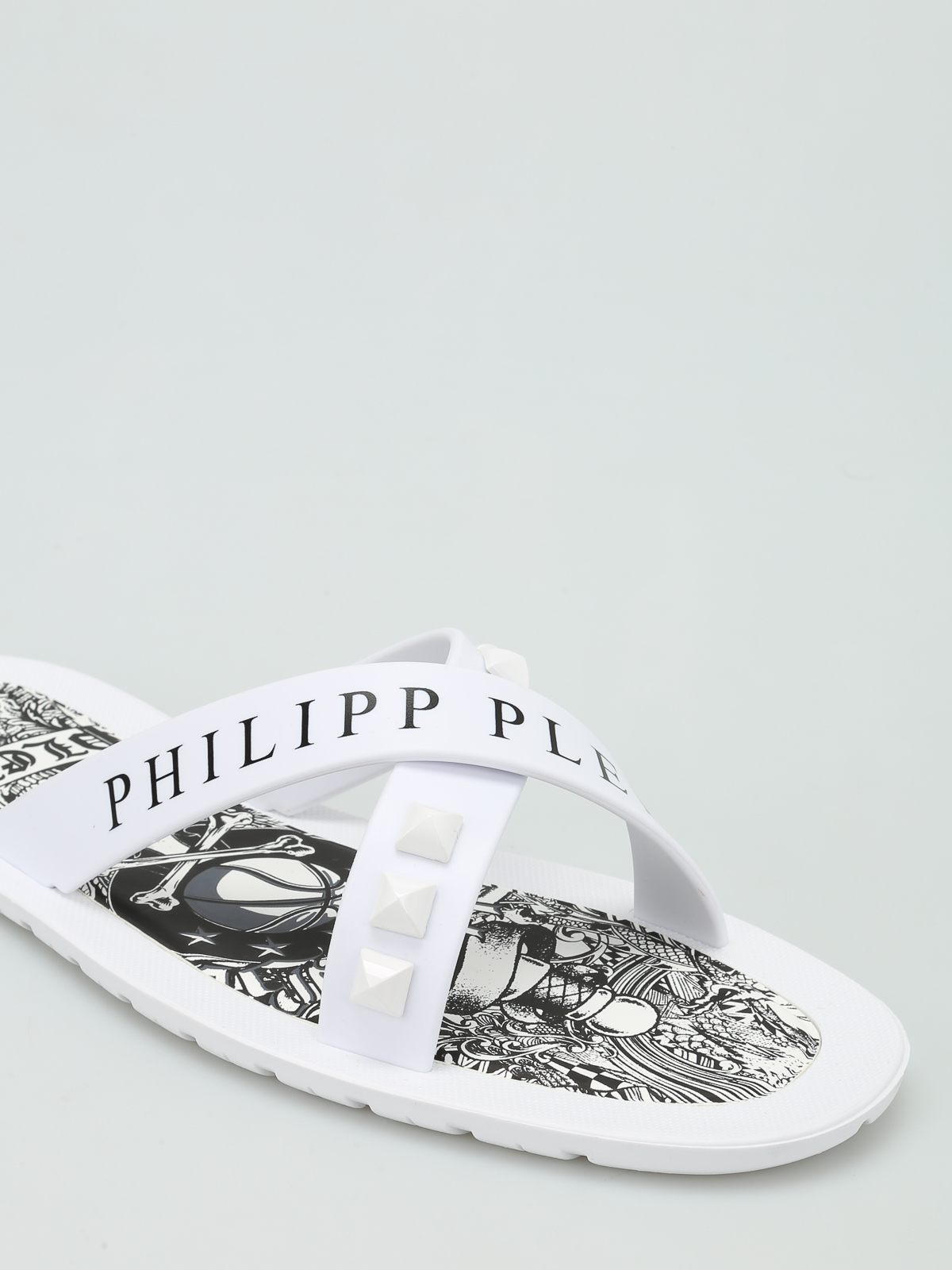 gemakkelijk Vervagen Zeeman Sandals Philipp Plein - Bangor rubber slippers - MSA0018PXV025N01K