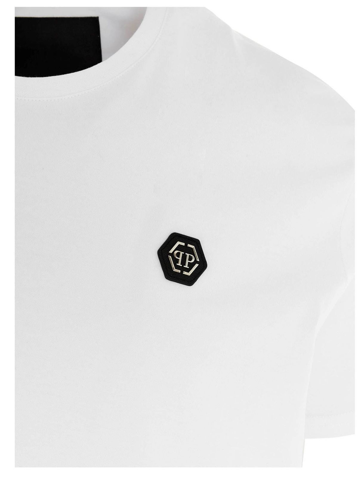 T-shirts Philipp Plein - Institutional T-shirt in white - MTK4855PJY002N01