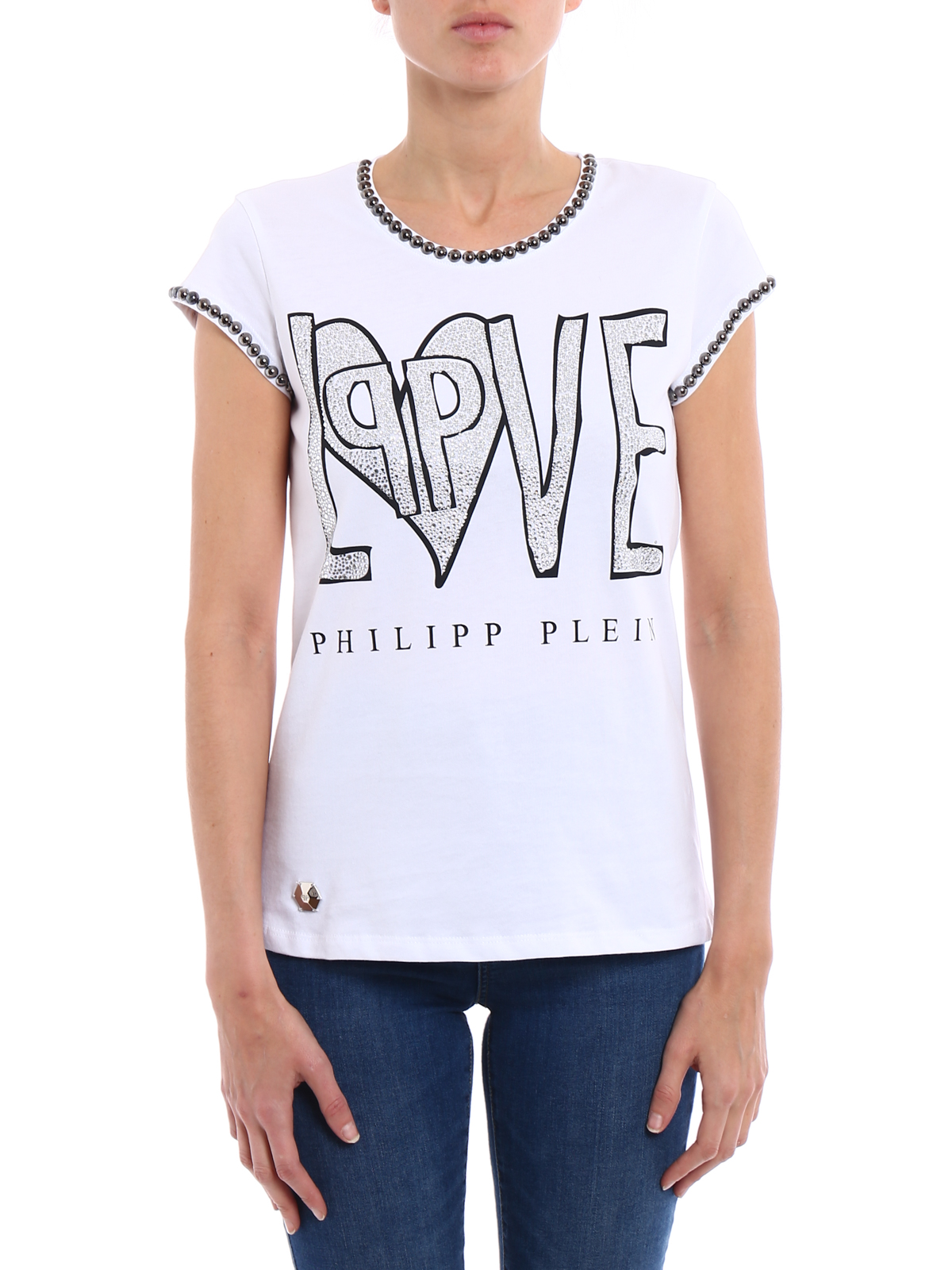 Philipp Plein Love Is All You Need White T Shirt T Shirts S18cwtk0568pjy002n01