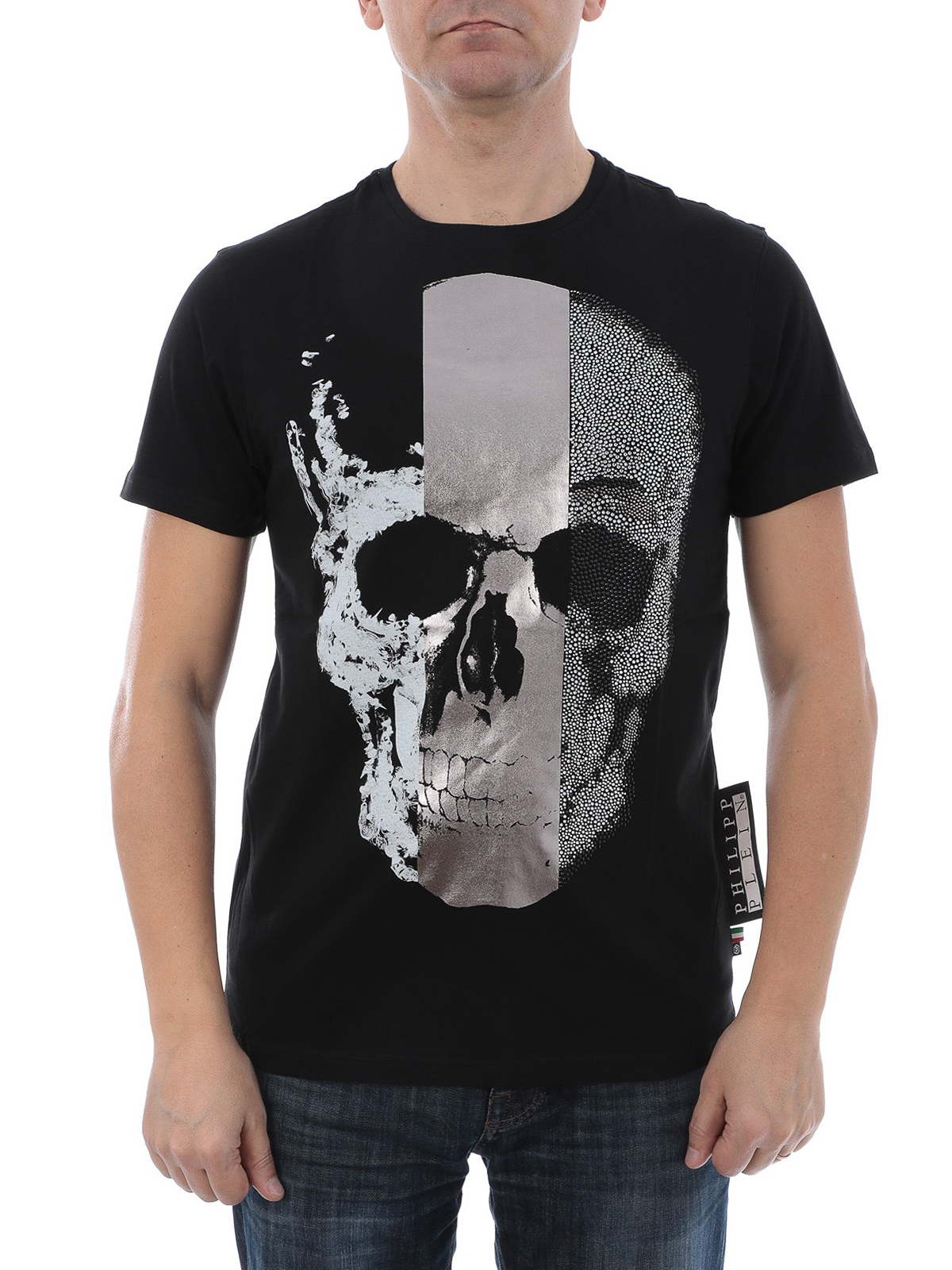 philipp plein black t shirt skull