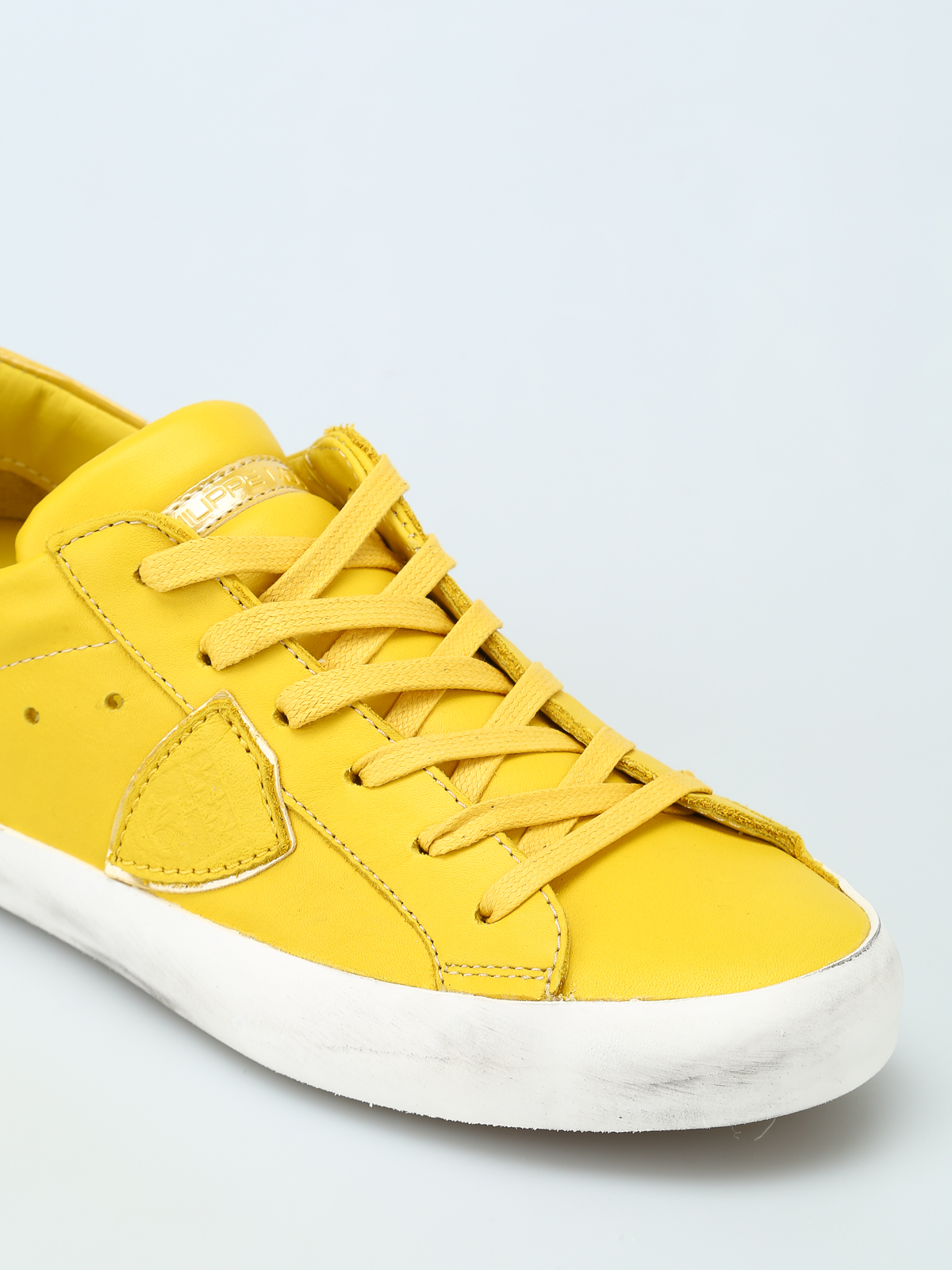 yellow leather trainers