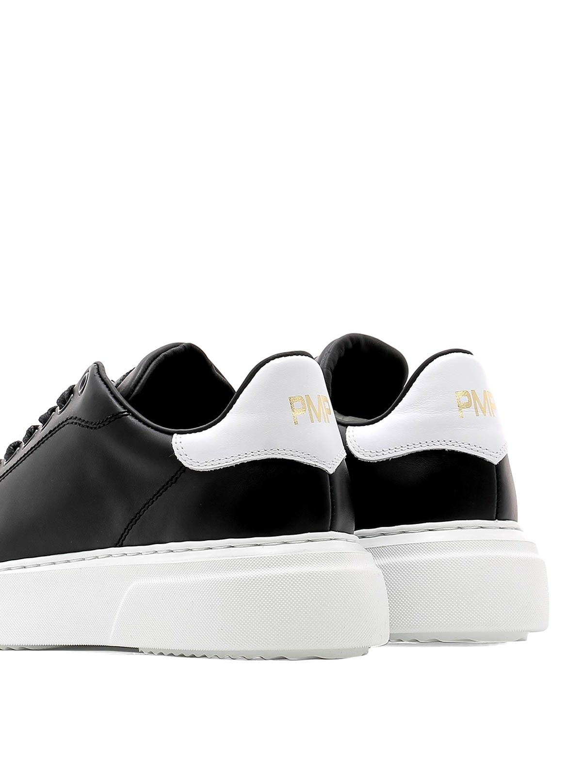 Trainers Philippe Model - Temple low top black leather sneakers 
