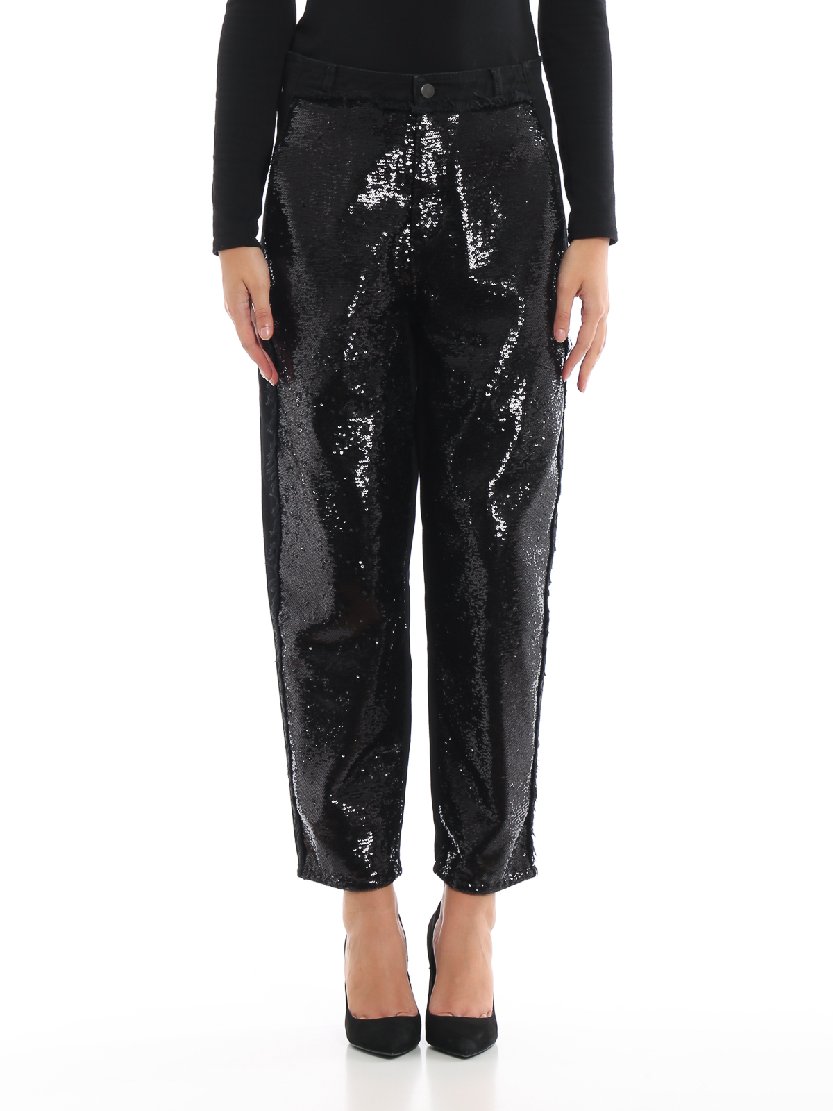 slouchy sequin pants