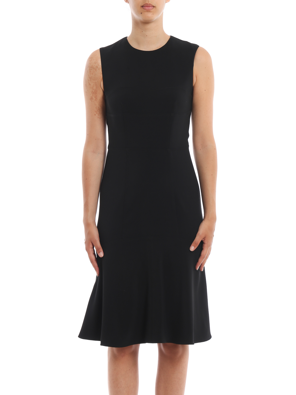 black crepe dress