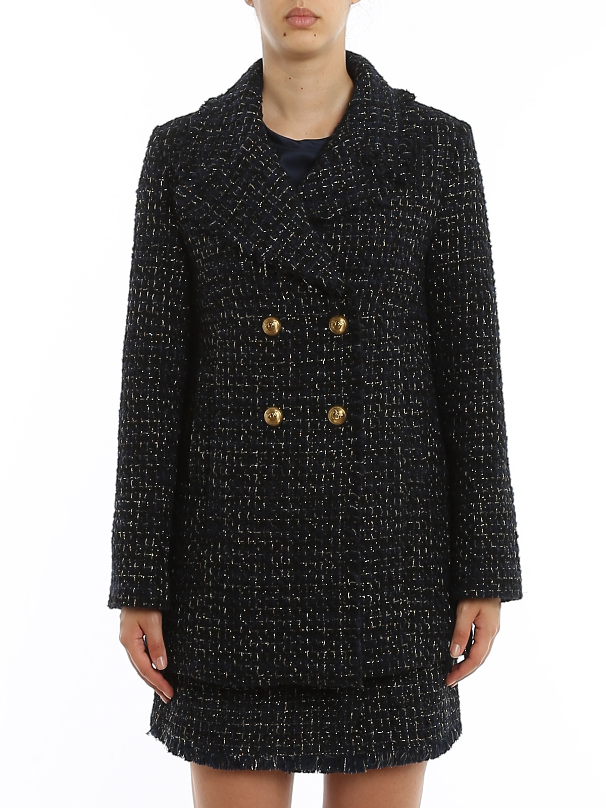 pinko tweed coat