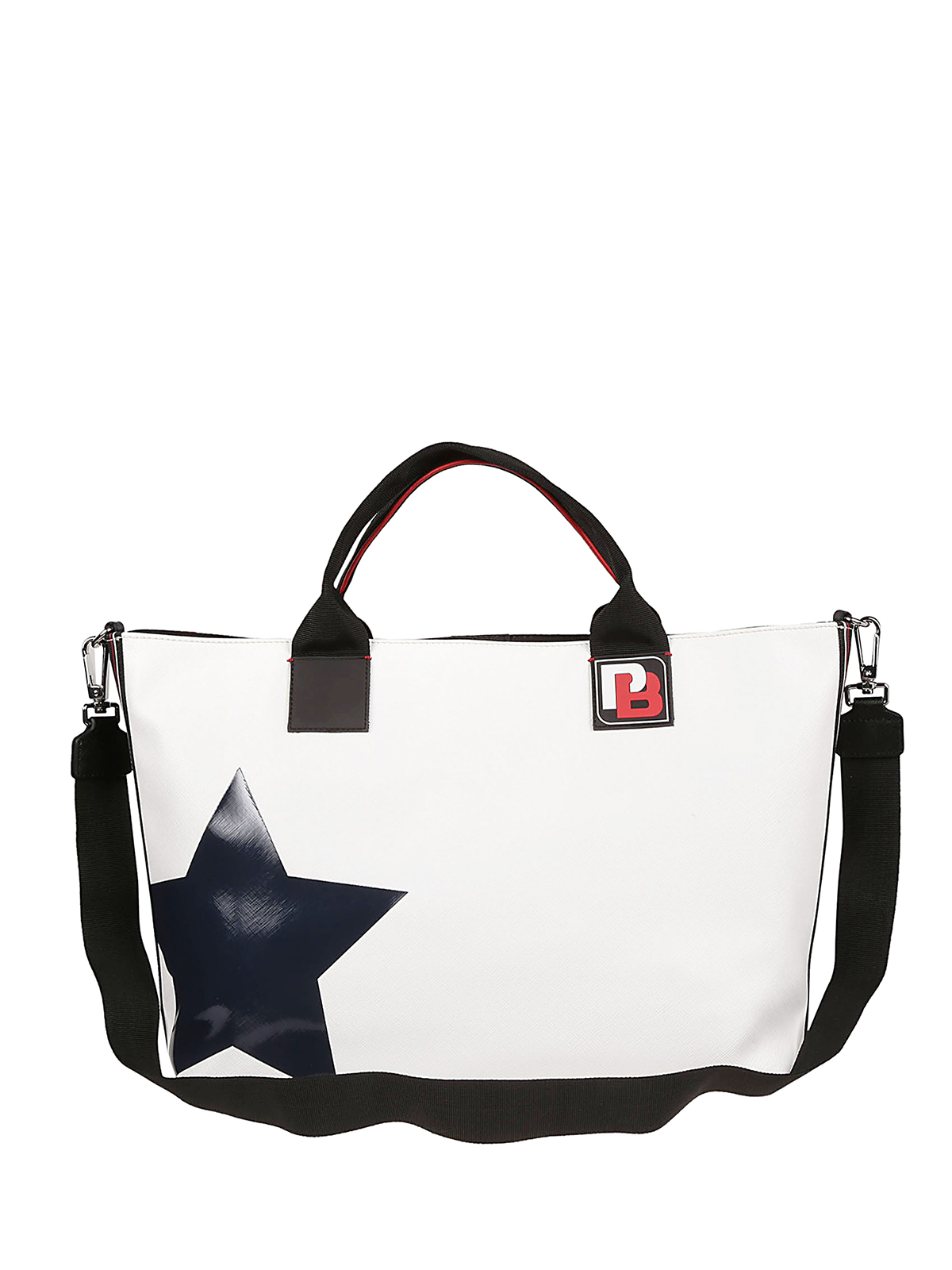 Borse Shopping | Shopping Bag Love Monogram Nero/Bianco | Pinko Donna |  Sarditinera
