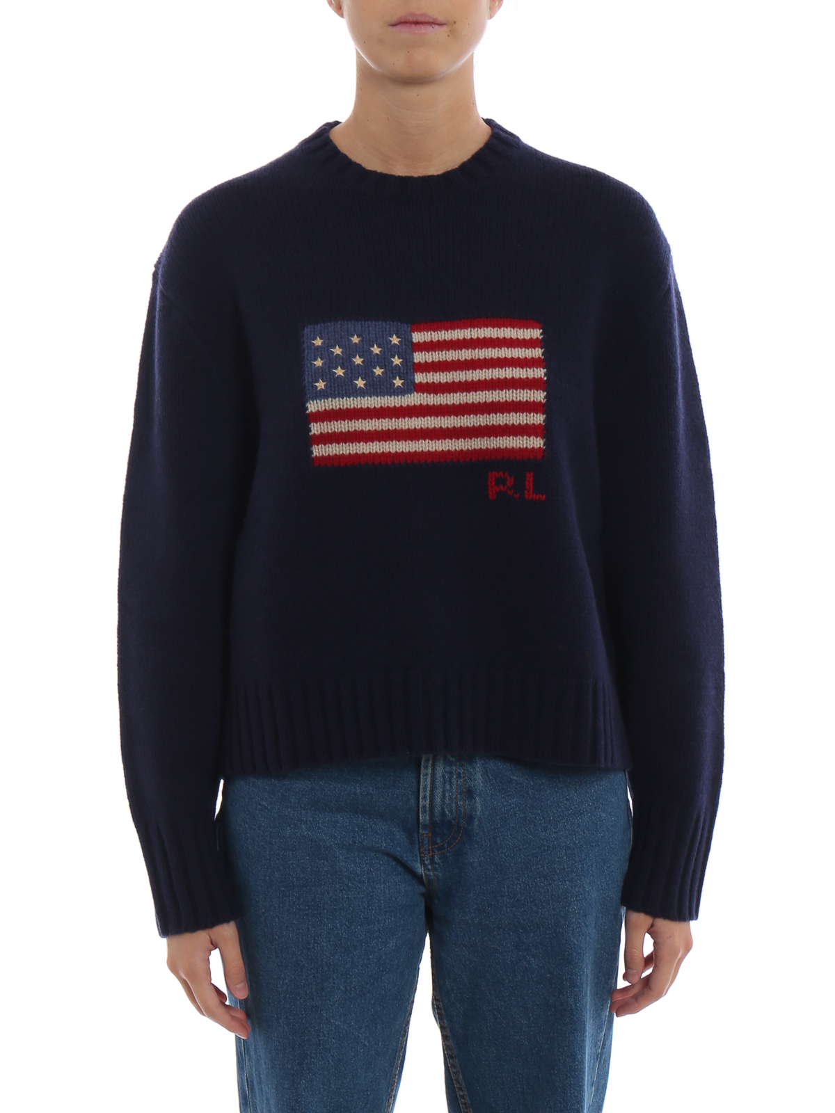 Crew necks Polo Ralph Lauren - American flag intarsia wool boxy sweater -  211716674001