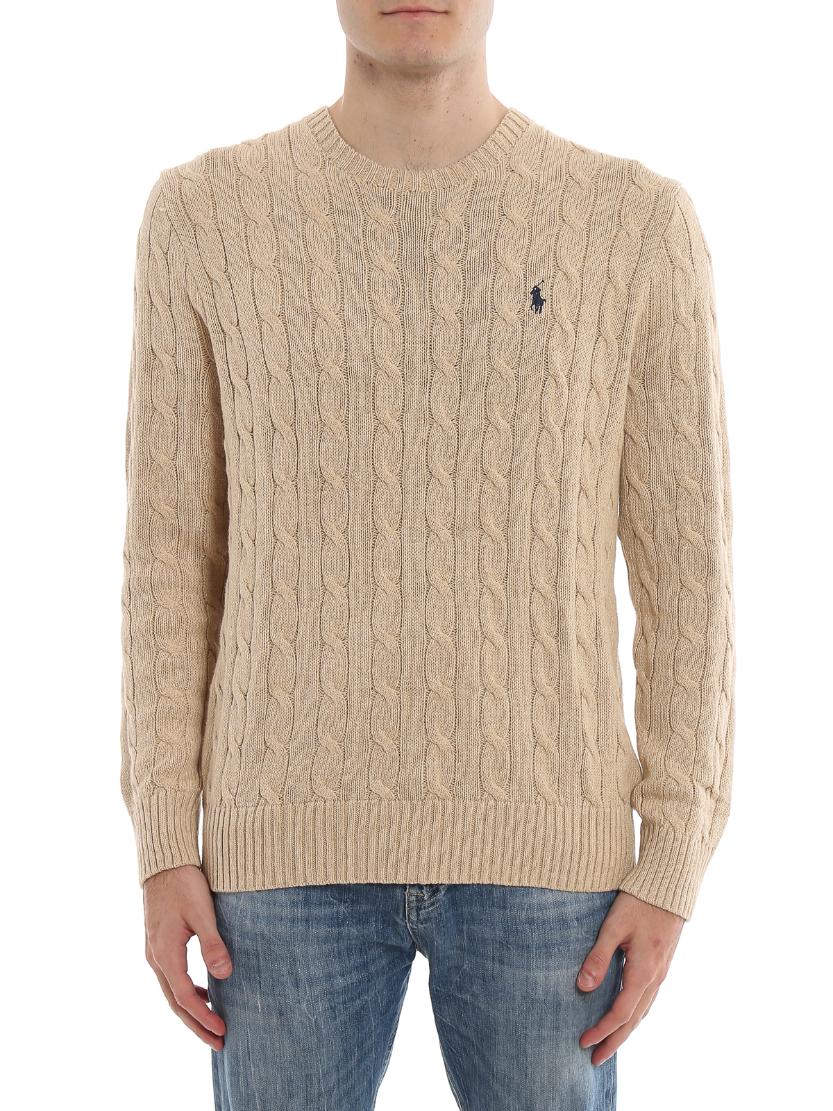 ralph lauren cable knit cotton sweater