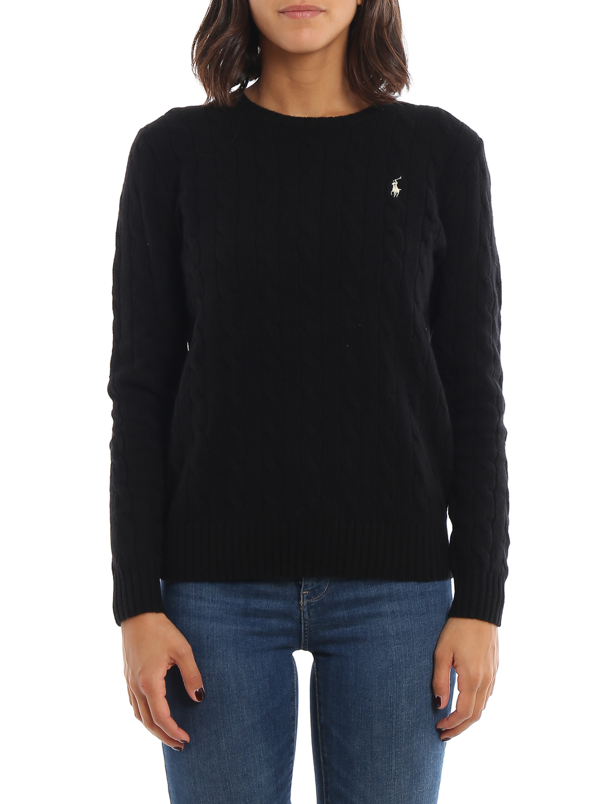 Crew necks Polo Ralph Lauren - Cable knit merino and cashmere sweater -  211525764002