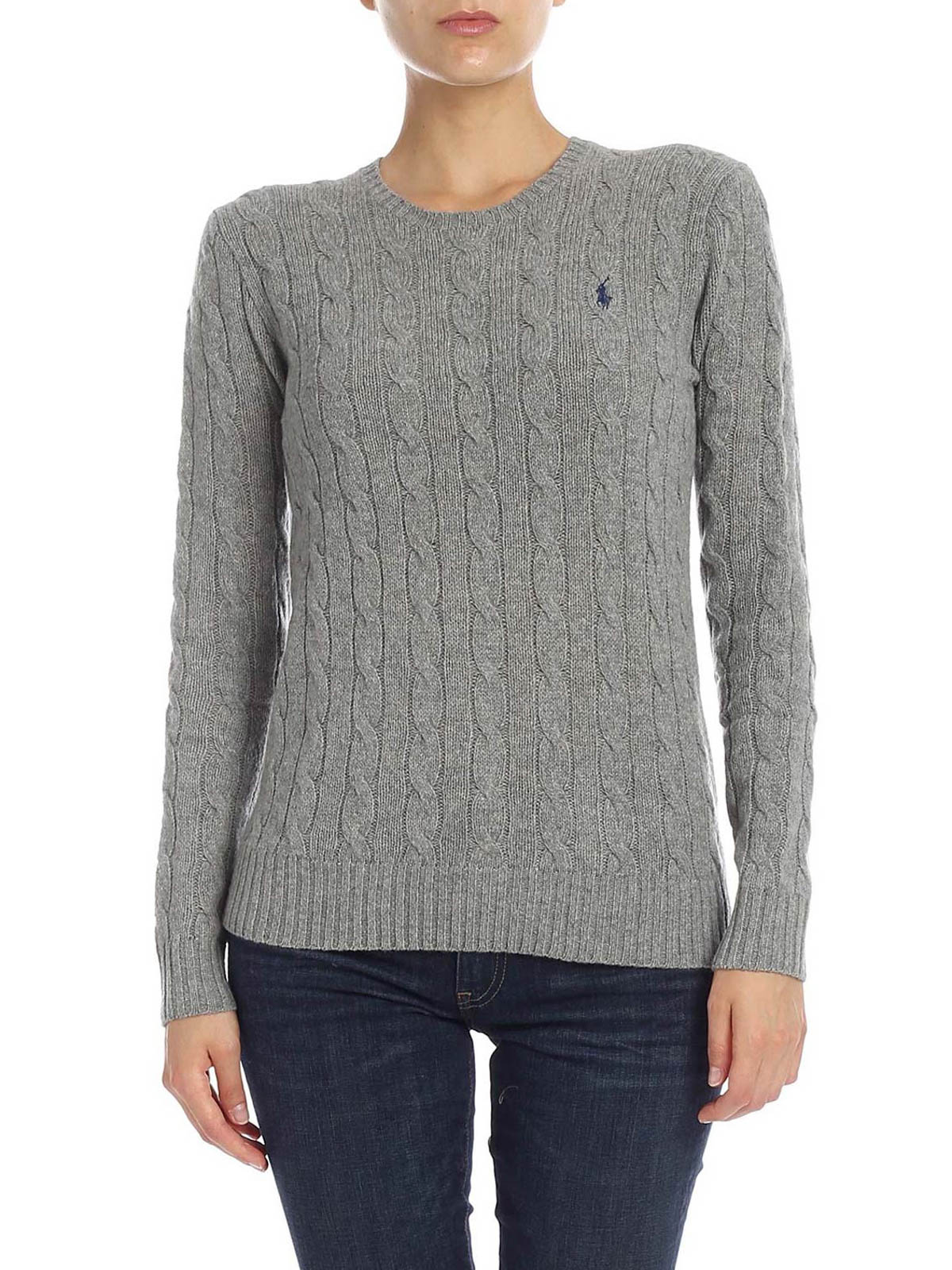 Crew necks Polo Ralph Lauren - Cable knit merino cashmere sweater -  211525764009