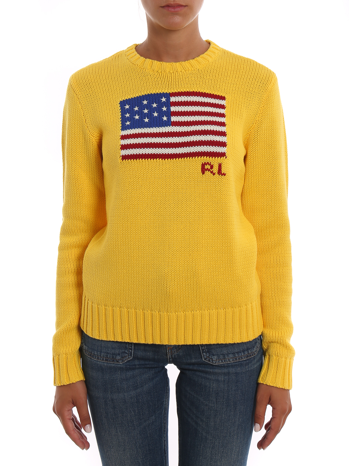Cusco Smil Sprængstoffer Crew necks Polo Ralph Lauren - Jacquard US flag sweater - 211738053003
