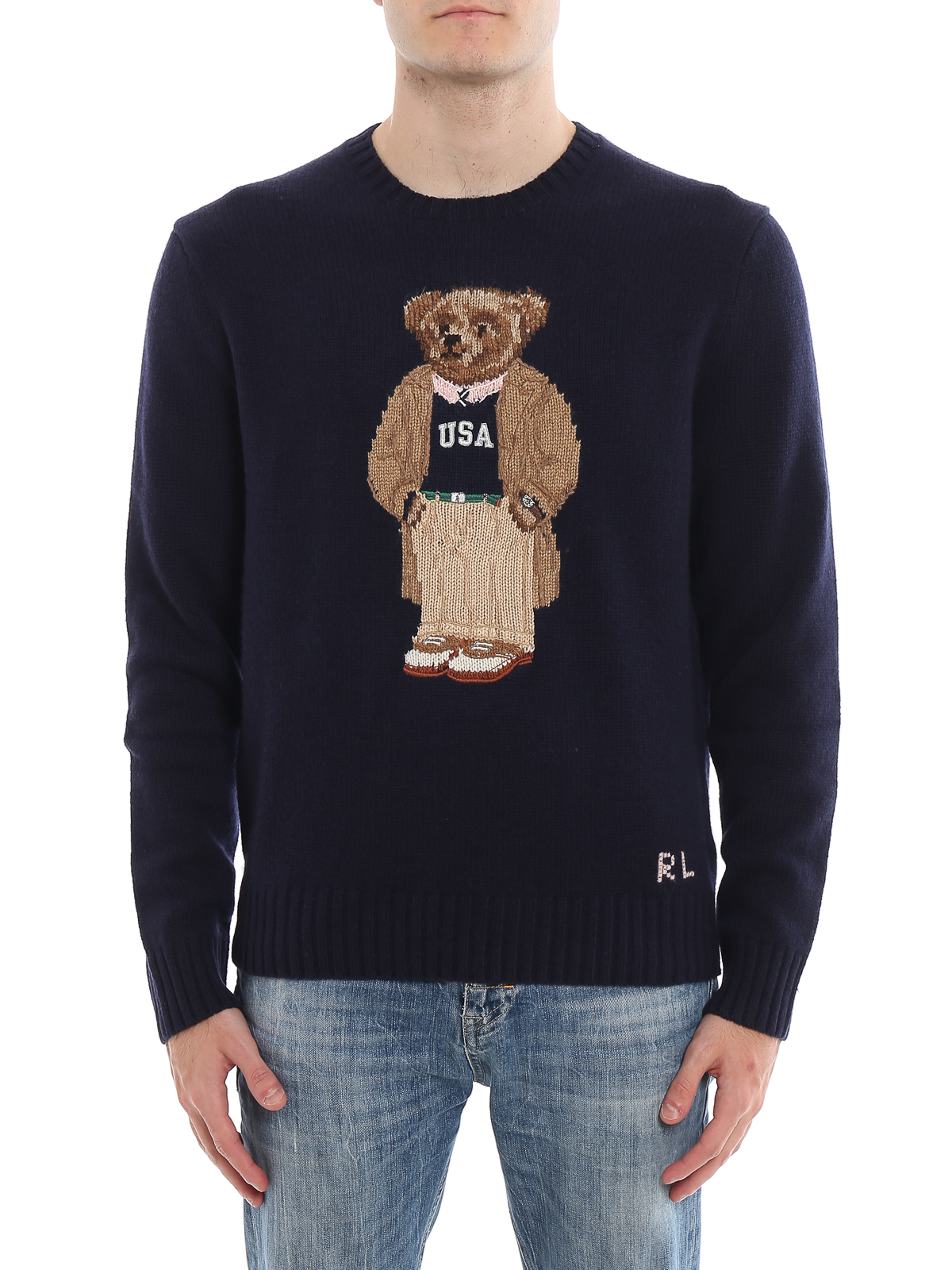 Crew necks Polo Ralph Lauren - Polo Bear intarsia wool sweater -  710766111001