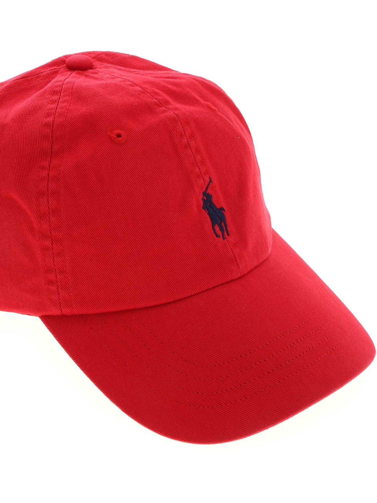 Hats & caps Polo Ralph Lauren - Logo baseball cap in red - 710548524002