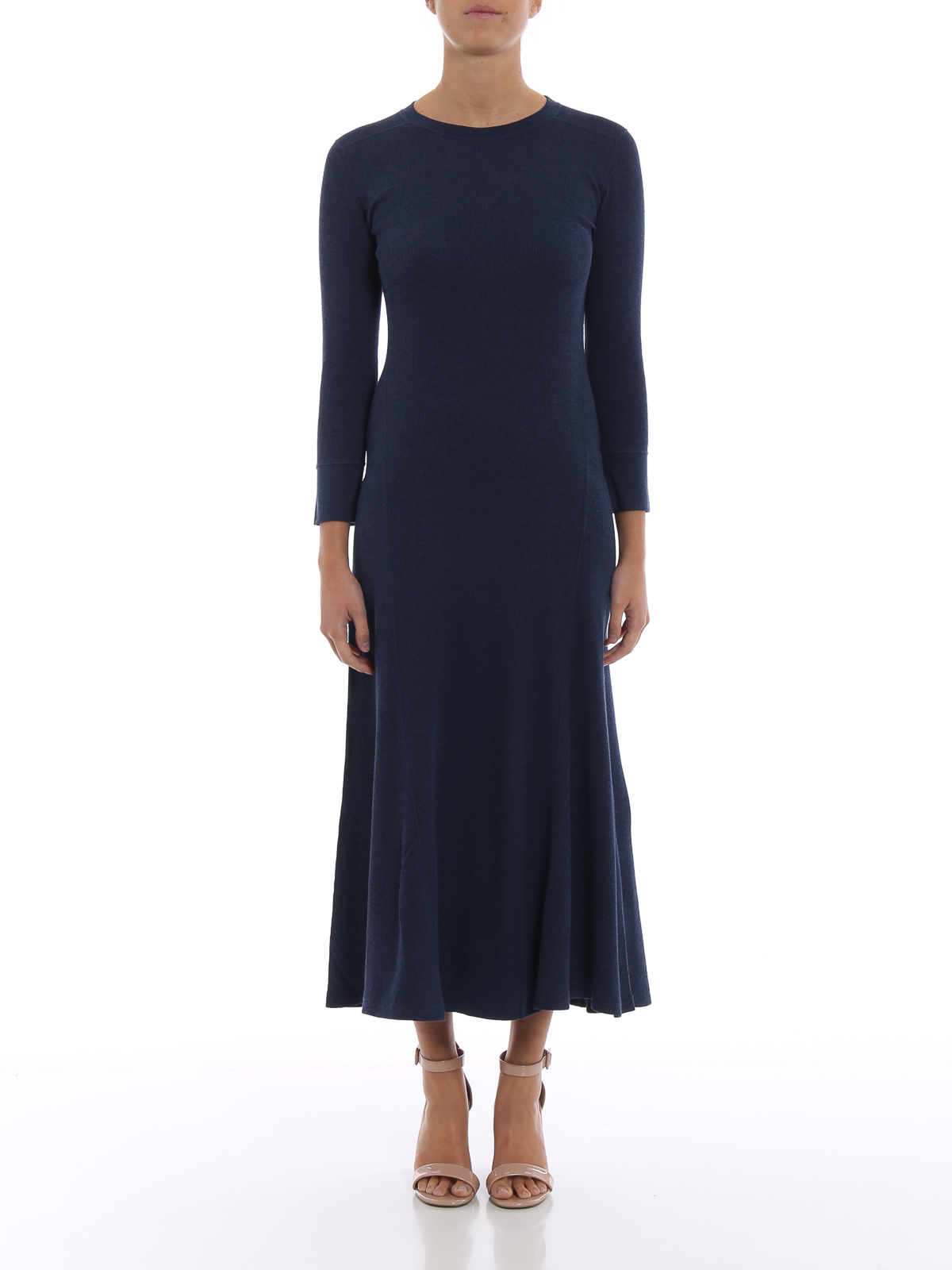 Maxi dresses Polo Ralph Lauren - Knit cotton blend flared dress -  211704833001