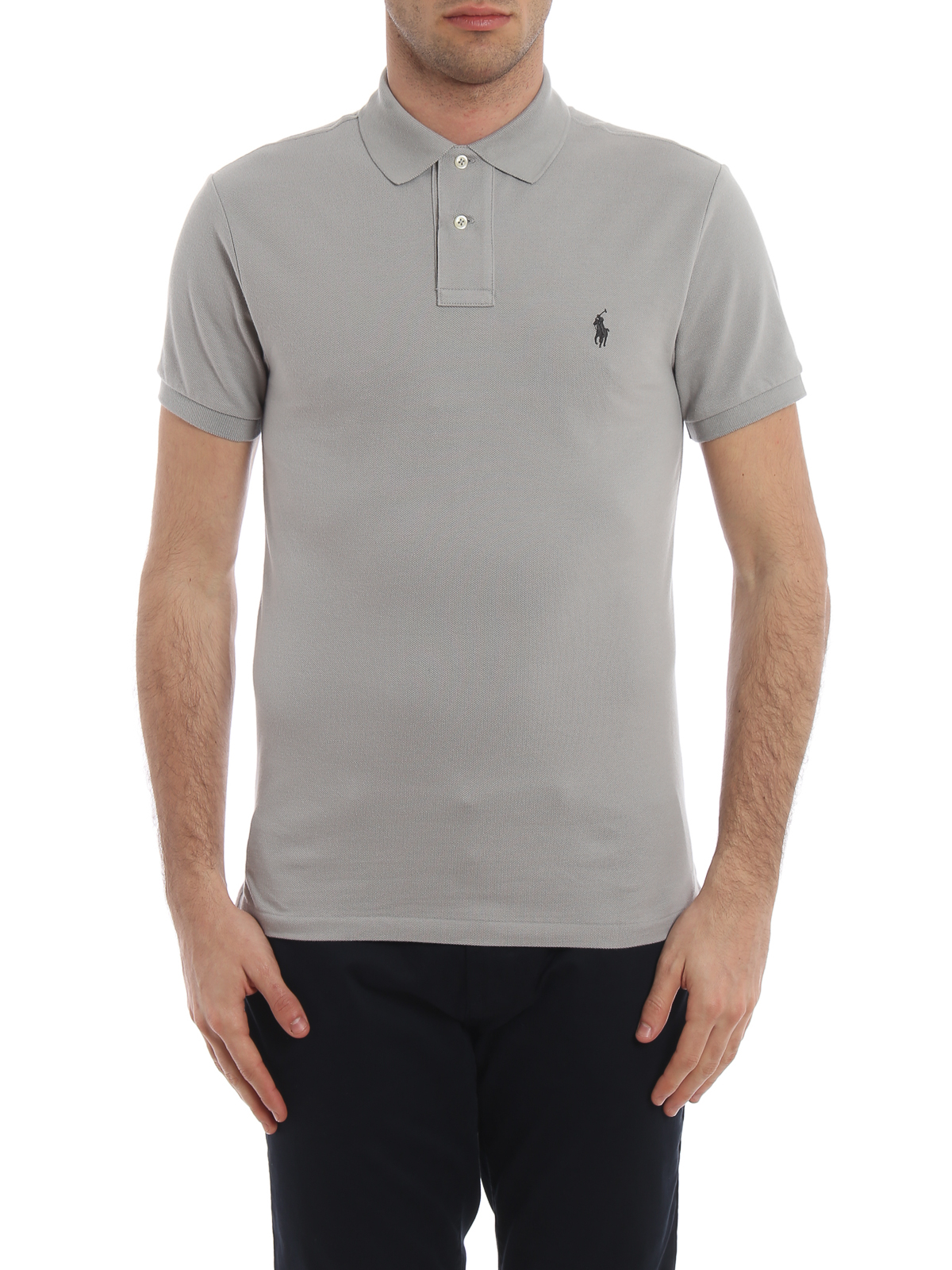Polo shirts Polo Ralph Lauren - Classic grey polo shirt in pique cotton -  710536856174