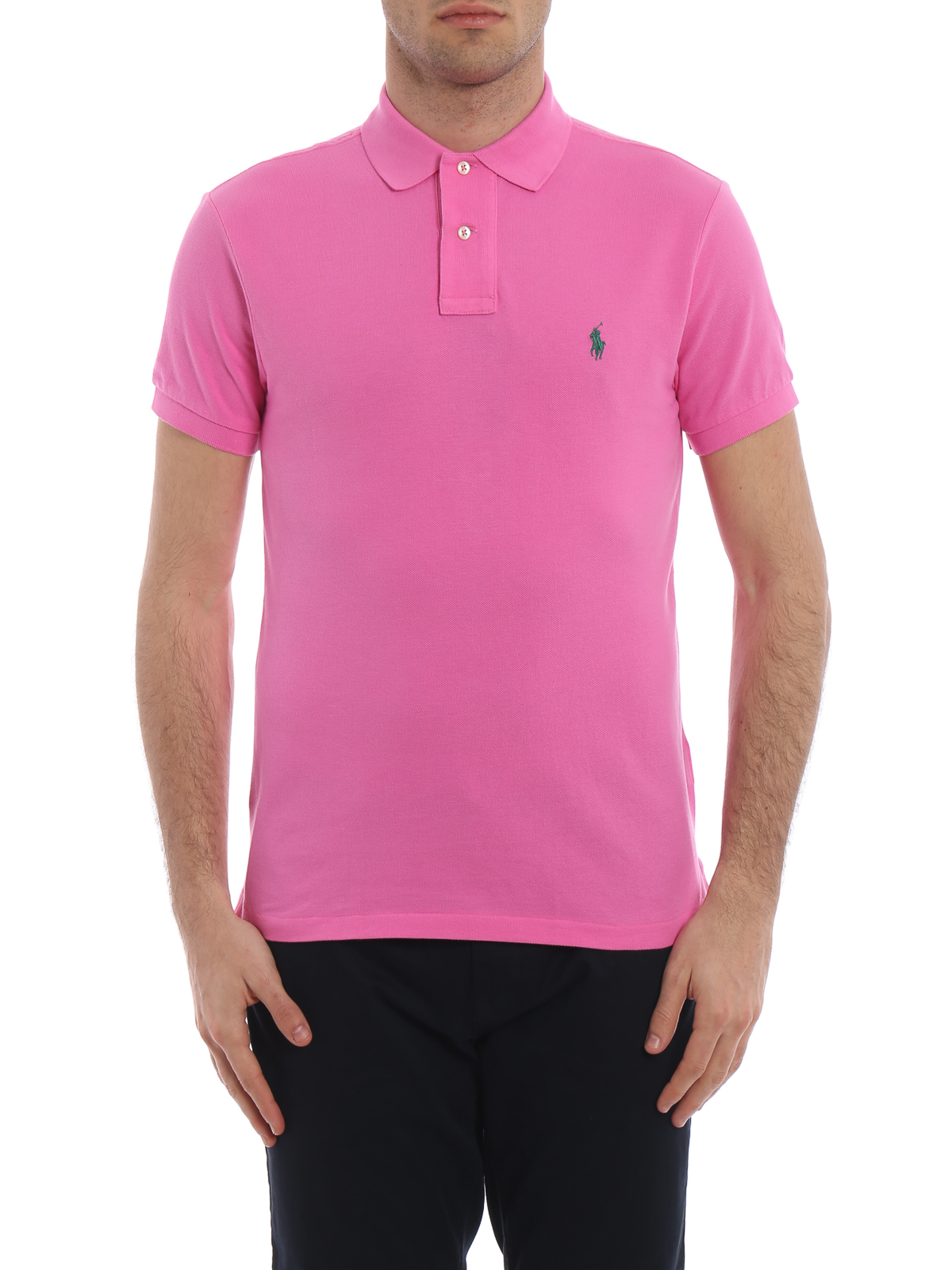 Polo shirts Polo Ralph Lauren - Classic pink polo shirt in pique cotton -  710536856090