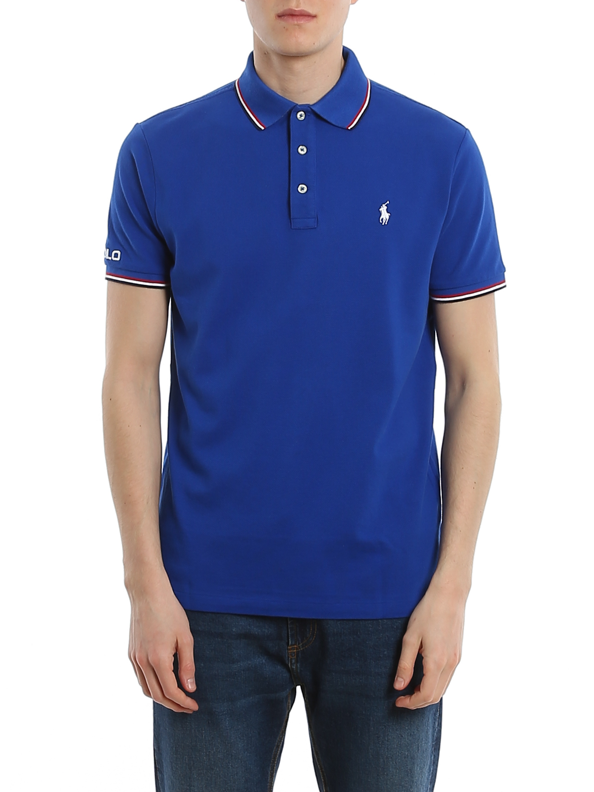 Polo shirts Polo Ralph Lauren - Pique cotton T-shirt with contrasting ...